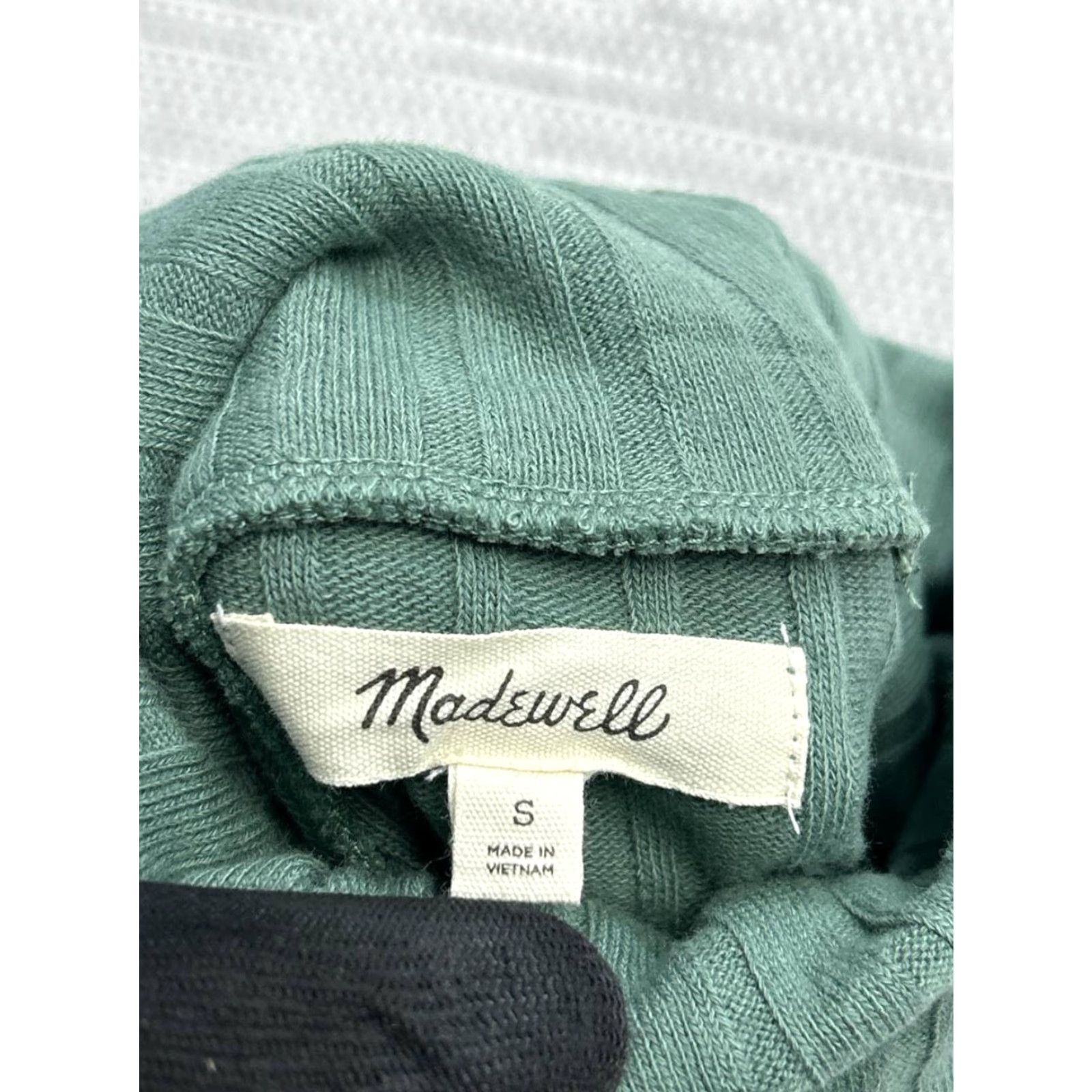 Madewell Madewell Sweater Shirt Green Cotton Blend Knit Turtleneck Womens Small Pullover Winter Casual Size S / US 4 / IT 40 - 3 Thumbnail