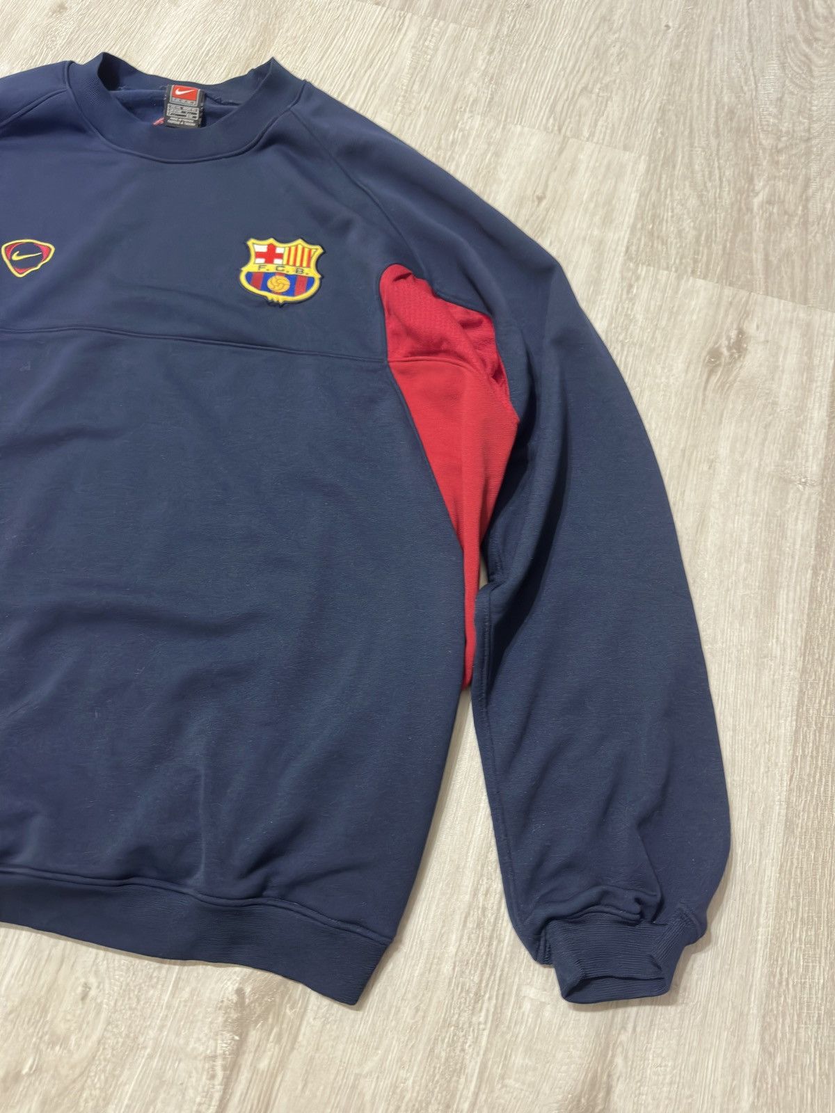 Nike Vintage 90's Nike Barcelona Blue Football Sweatshirt Soccer Size US XXL / EU 58 / 5 - 2 Thumbnail