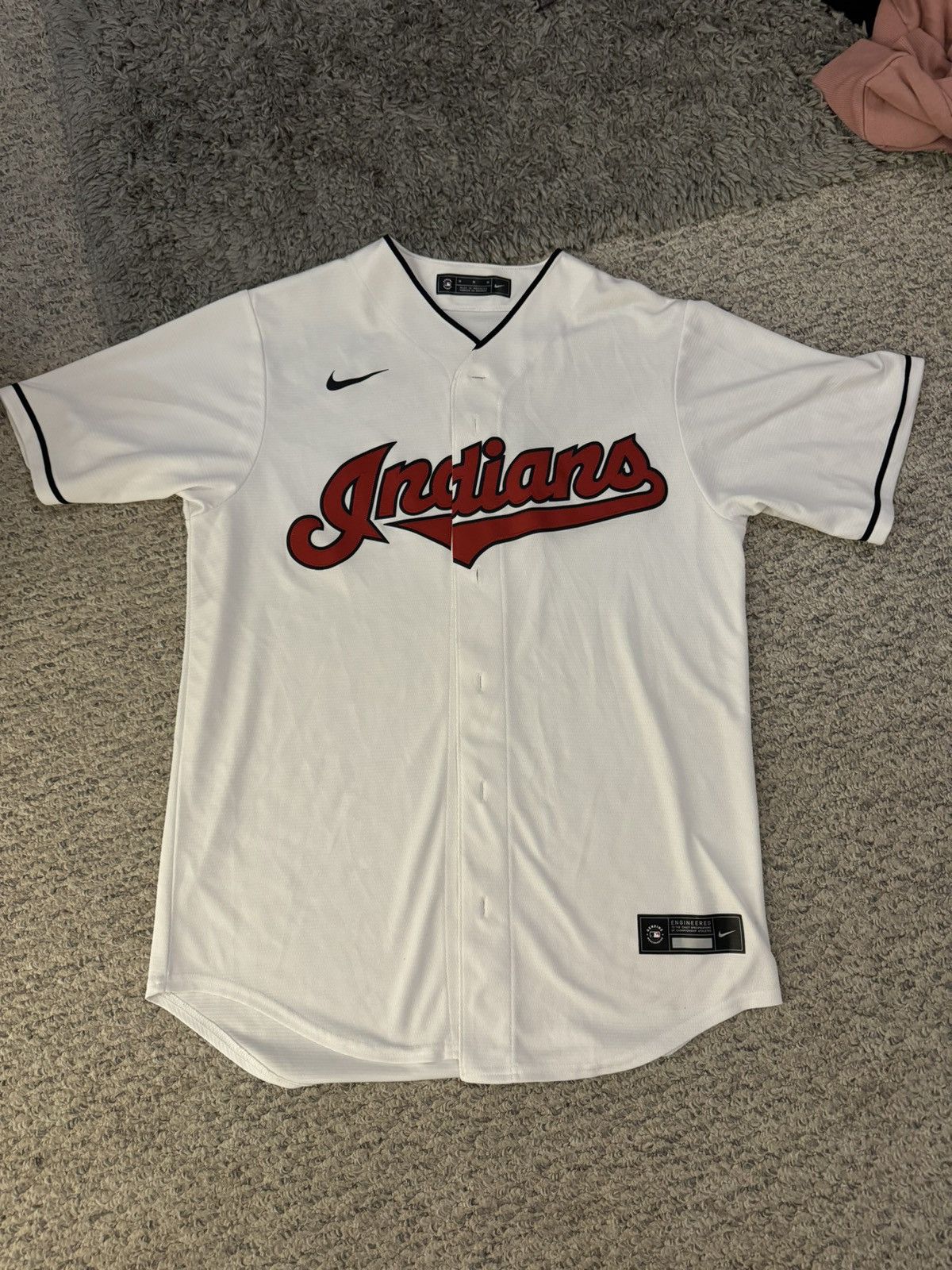 Nike Cleveland Indians Nike Home Team Jersey MLB White CLE Retro Size US M / EU 48-50 / 2 - 2 Thumbnail