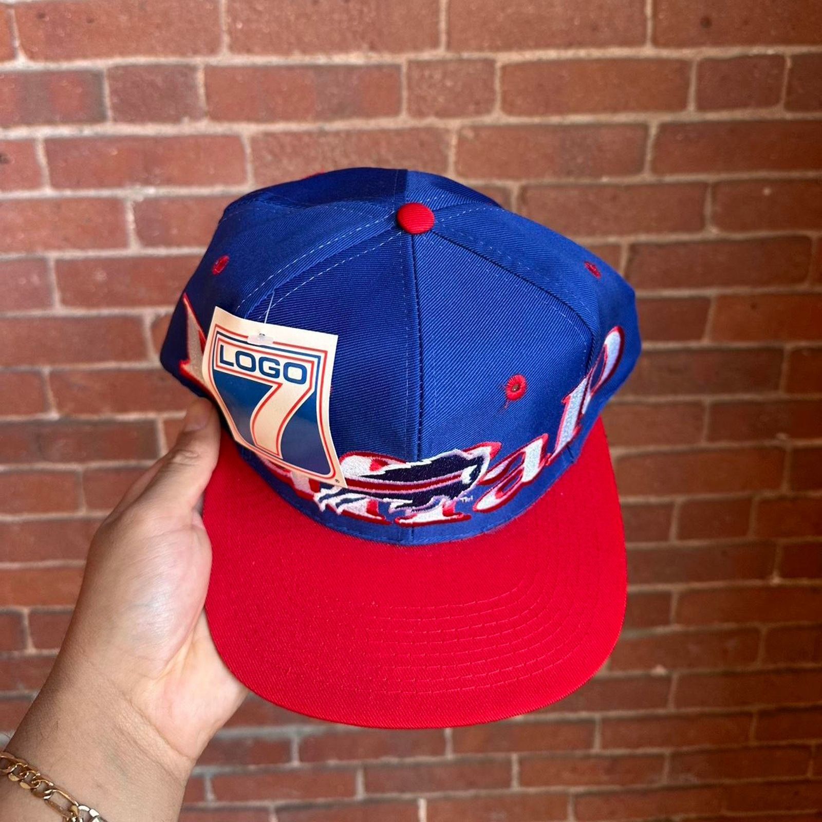 Logo 7 × Vintage Vintage Buffalo Bills Spell Out Snapback Hat Size ONE SIZE - 4 Thumbnail