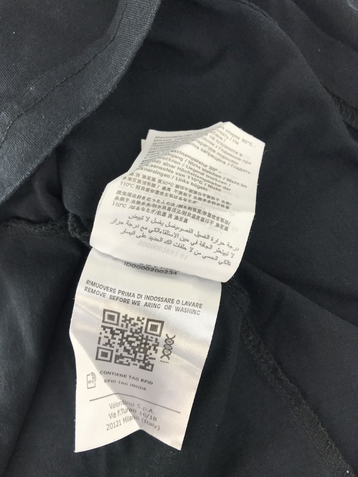 Valentino VLTN Valentino Spa Red Lettering Printed Black Tee T-shirt Size US L / EU 52-54 / 3 - 9 Thumbnail