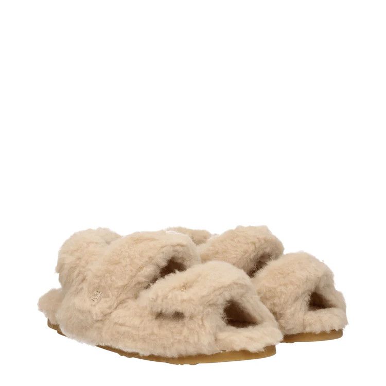 Max Mara ob1o1e1124 Fur Sandals in Beige Size US 11 / IT 41 - 2 Thumbnail
