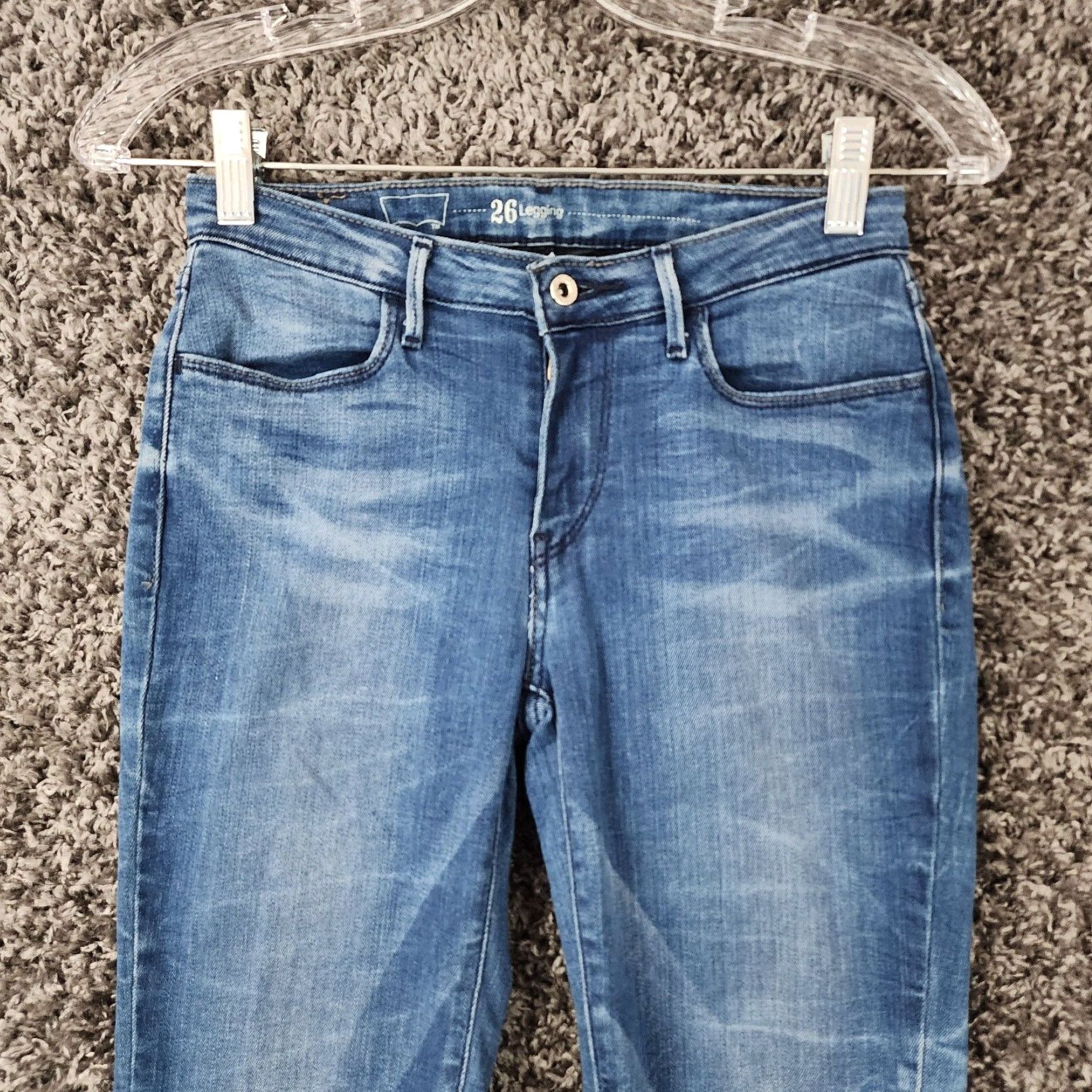 Levi's LEVI'S Skinny Blue Jeans Jeggings Womens Size 26 Size 26" / US 2 / IT 38 - 2 Thumbnail