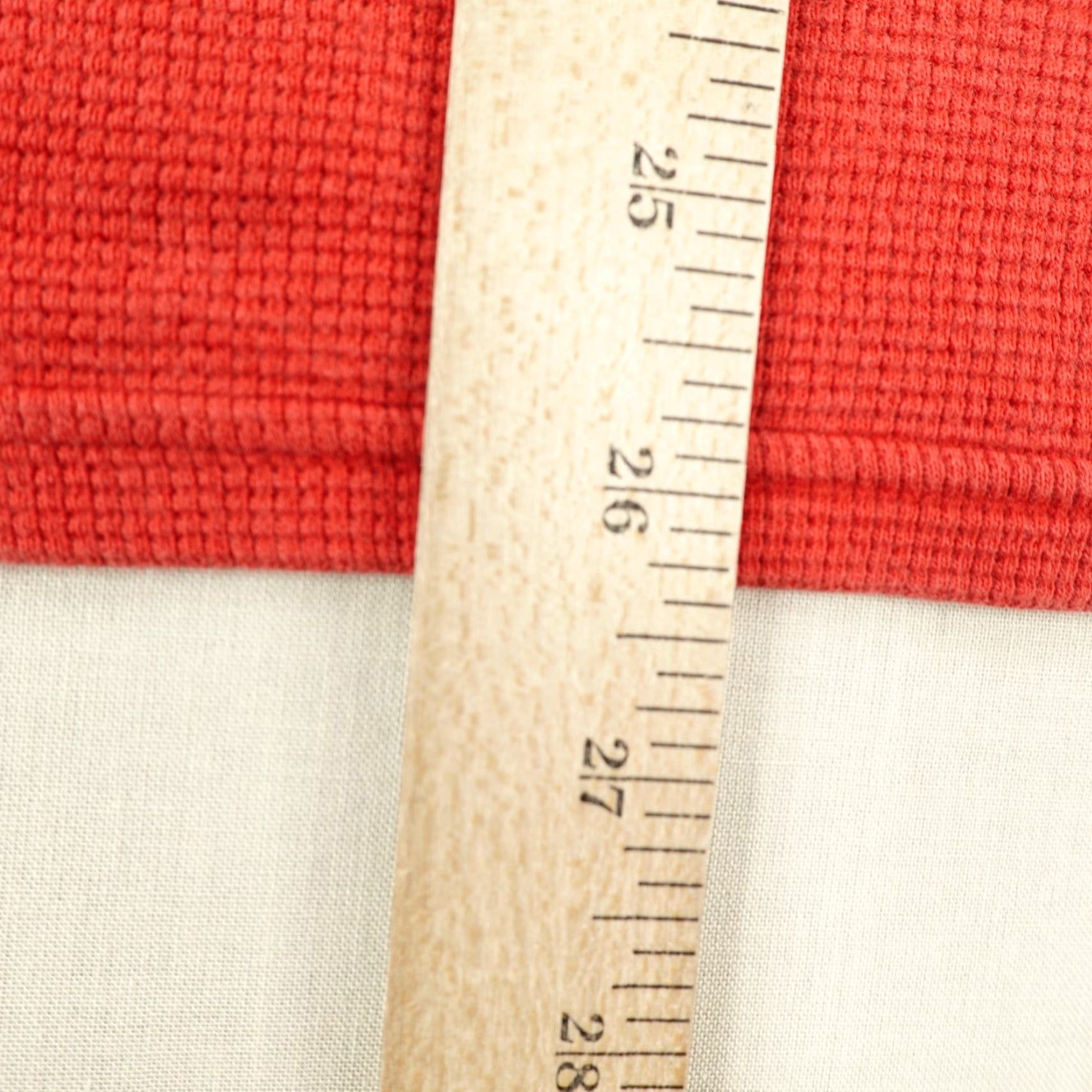 Polo Ralph Lauren Polo Ralph Lauren Red Waffle Knit Thermal Shirt Mens Large Crew Neck Logo Tee Size US L / EU 52-54 / 3 - 7 Thumbnail