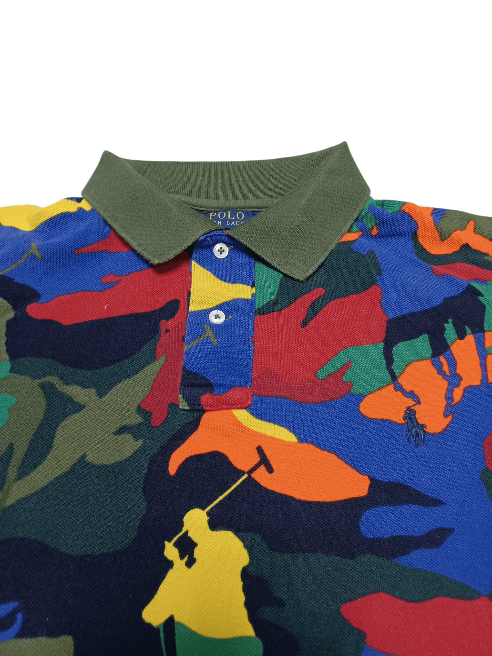Polo Ralph Lauren POLO RALPH LAUREN RARE MONOGRAM CAMO LUXURY POLO SHIRT Size US XL / EU 56 / 4 - 2 Thumbnail