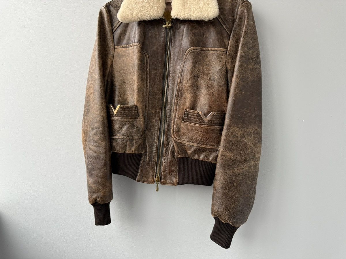 RED Valentino Red Valentino Leather Aviator Jacket Womans Size S / US 4 / IT 40 - 3 Thumbnail