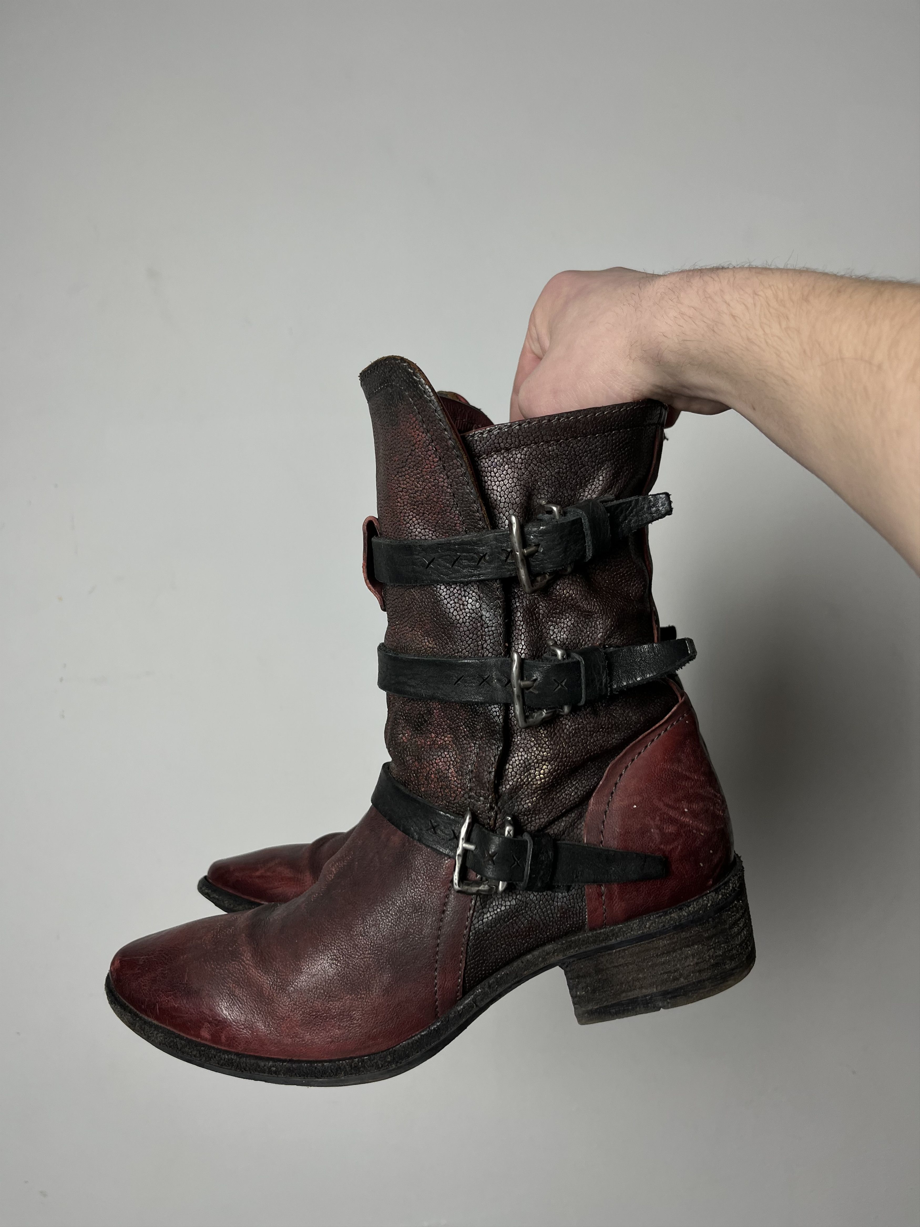 A.S.98 🔥A.S.98 AIRSTEP ANKLE STRAPS LEATHER 90'S BOOTS GUIDI VIBE Size US 9 / IT 39 - 6 Thumbnail
