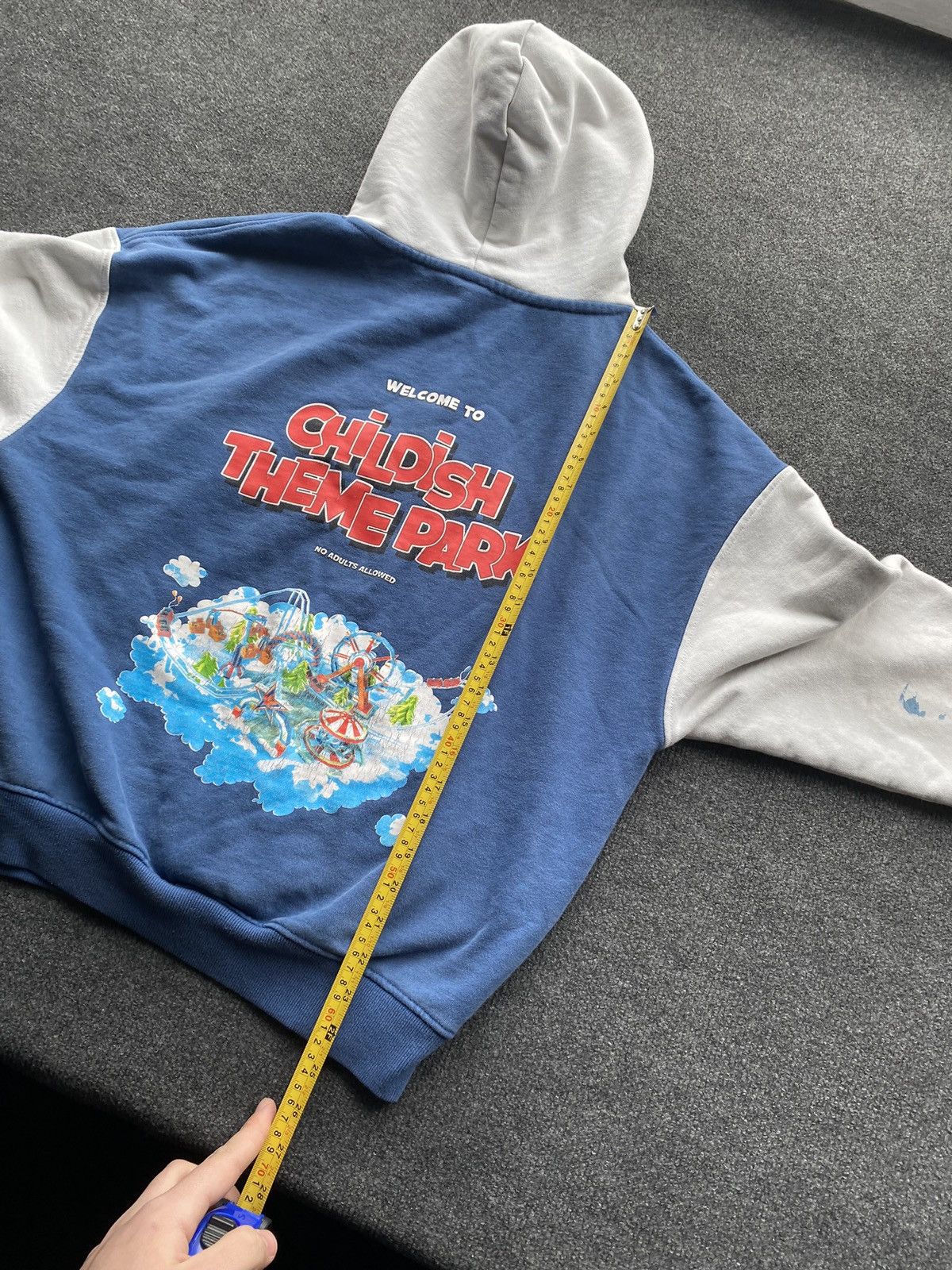 Other 🔥Childish Theme park blue oversized hoodie mens s Size US S / EU 44-46 / 1 - 5 Thumbnail