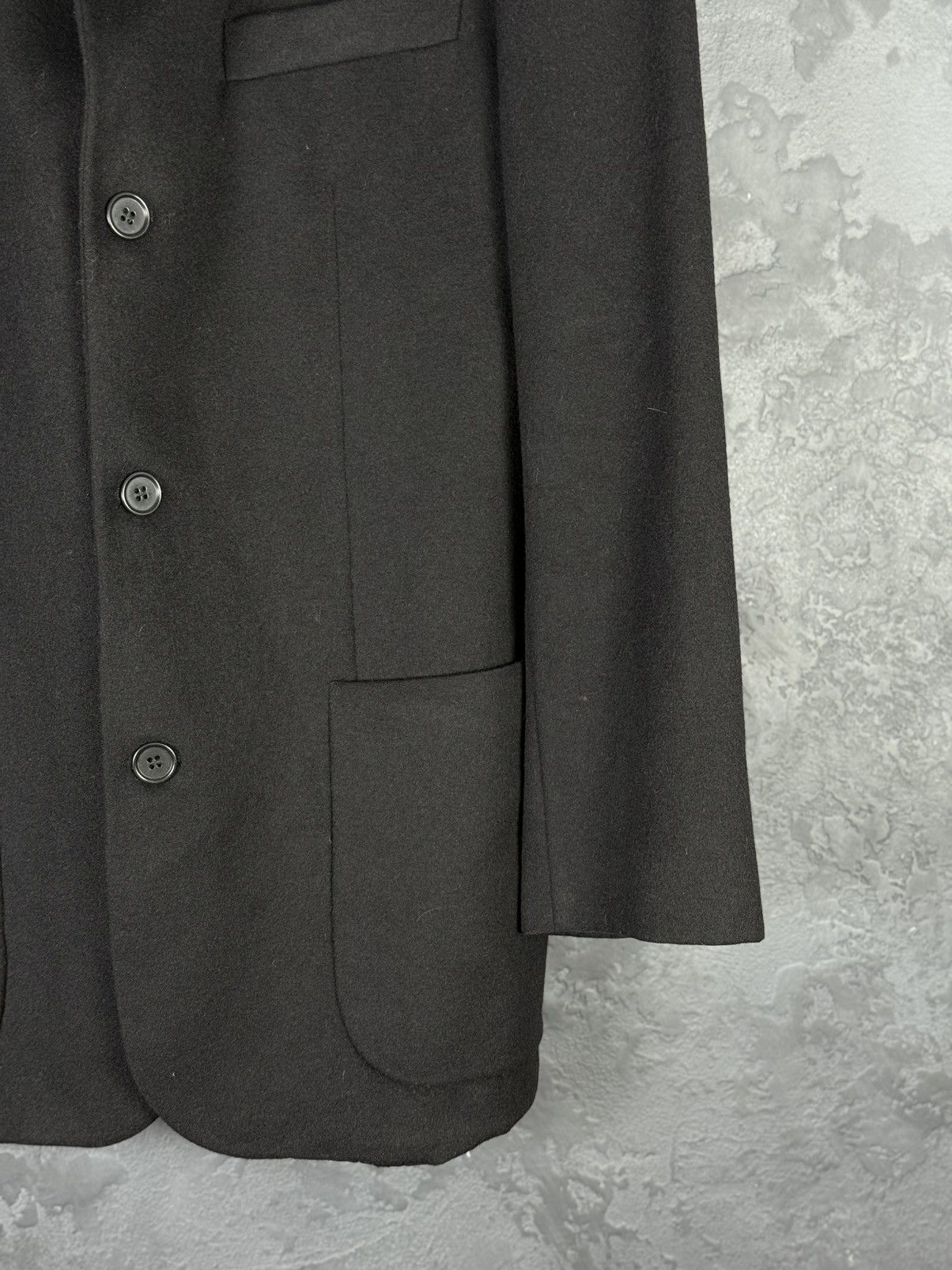 Emporio Armani 90s Vintage Mens EMPORIO ARMANI Black Coat Blazer Wool Italy Size US M / EU 48-50 / 2 - 9 Thumbnail