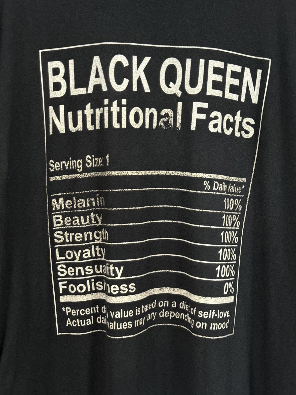 Vintage Black Queen Nutrition Facts Logo Tee 2XL XXL Size US XXL / EU 58 / 5 - 2 Thumbnail