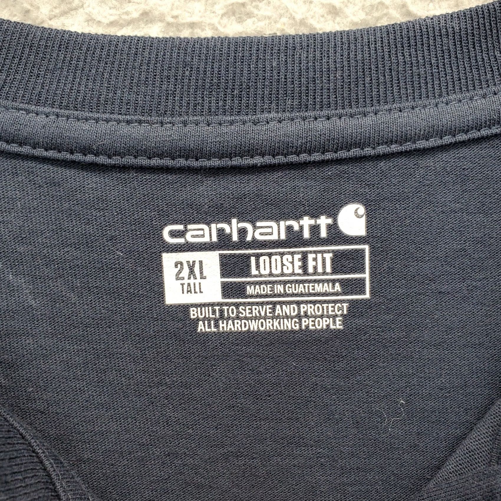 Carhartt Carhartt Shirt Men 2XL Navy Long Sleeve Henley Neck Size US XXL / EU 58 / 5 - 4 Thumbnail