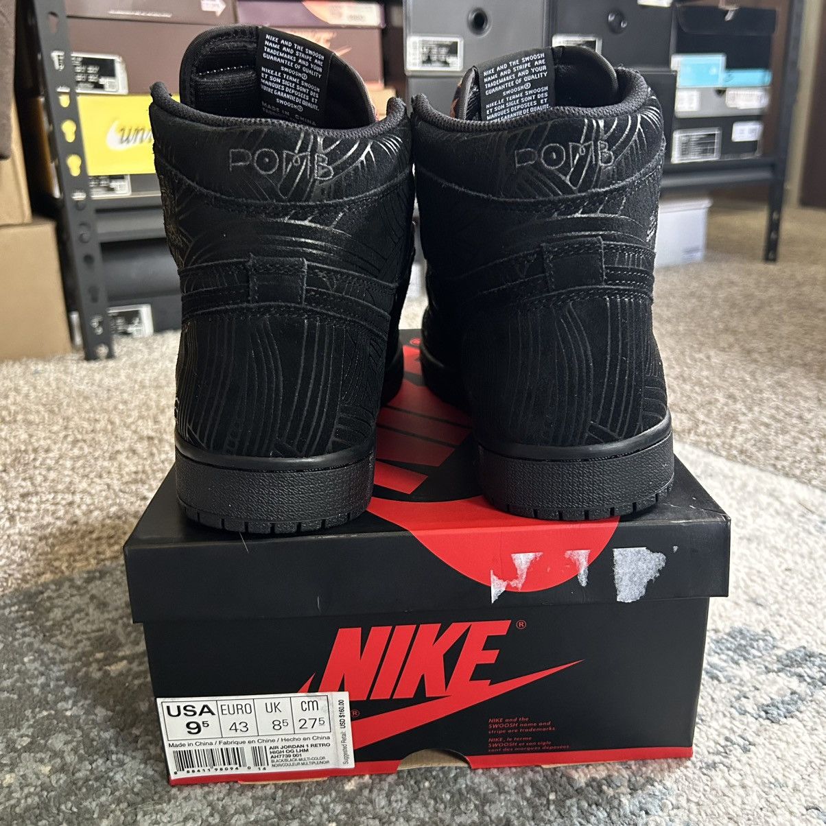 Nike AH7739-001 2017 AiR JORDAN 1 RETRO HiGH OG Los Primeros POMB Size US 9.5 / EU 42-43 - 13 Thumbnail