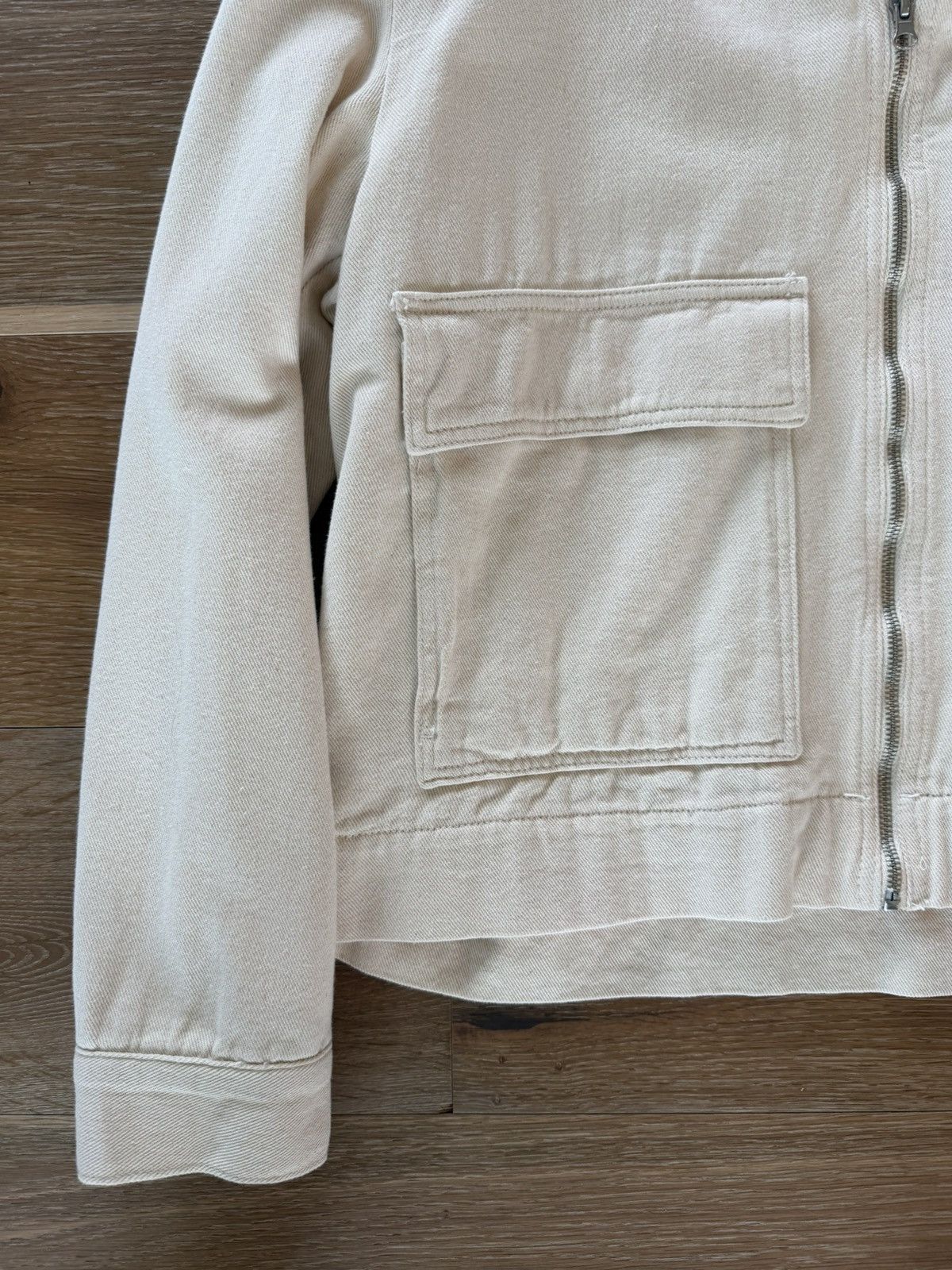 Zara NWT ZARA Utility Chore Crop Jacket Beige Cream Full Zip Size US L / EU 52-54 / 3 - 3 Thumbnail