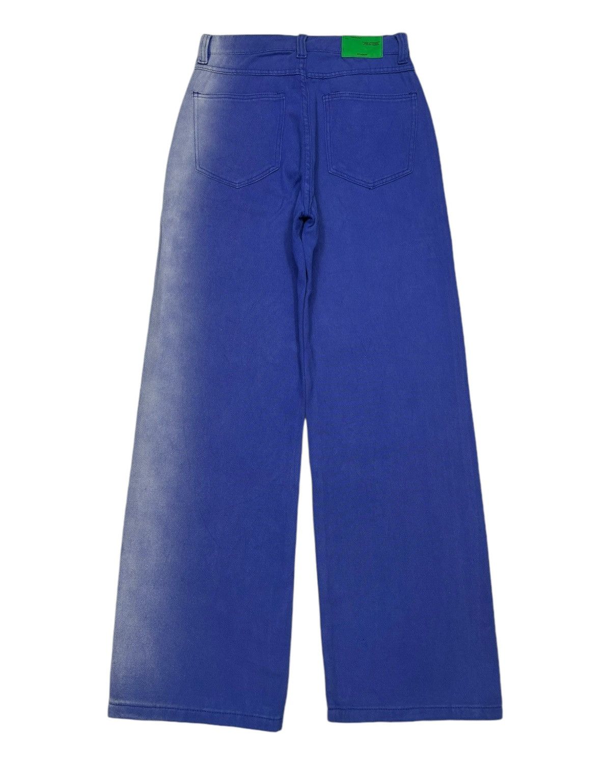Designer 🔥 "MHZCNC" Studios Rare Faded Blue Wide Baggy Denim Jeans Size US 27 - 8 Thumbnail