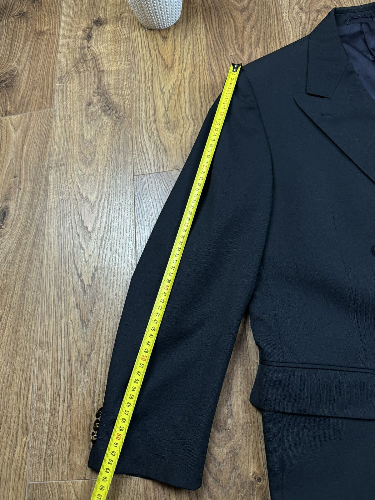 Burberry Vintage wool navy blazer Burberry original luxury item Size 54L - 8 Thumbnail