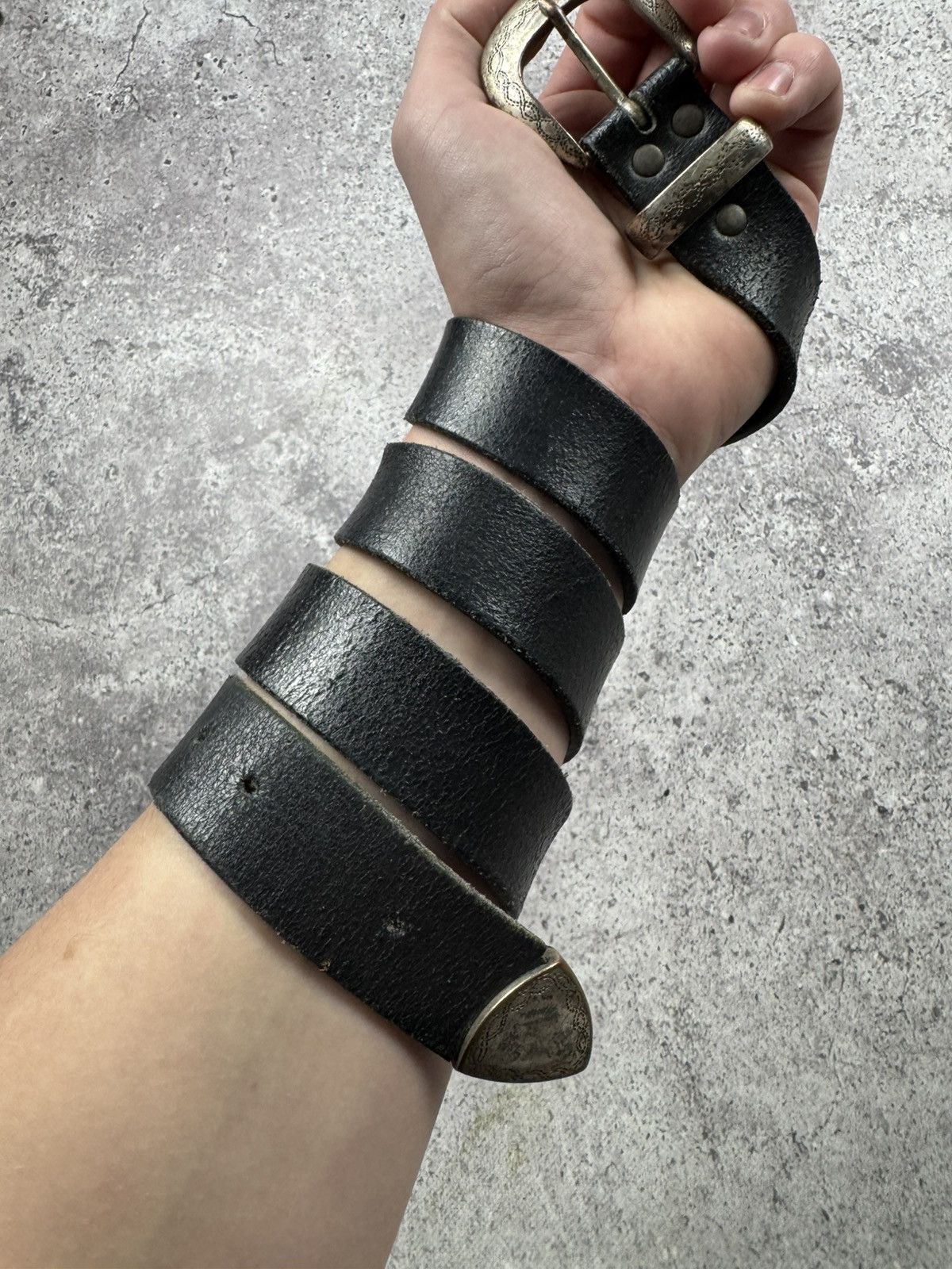 Japanese Brand 00’S NINE STYLE JAPAN LEATHER Y2K OPIUM BELT ARCHIVE Size ONE SIZE - 6 Thumbnail