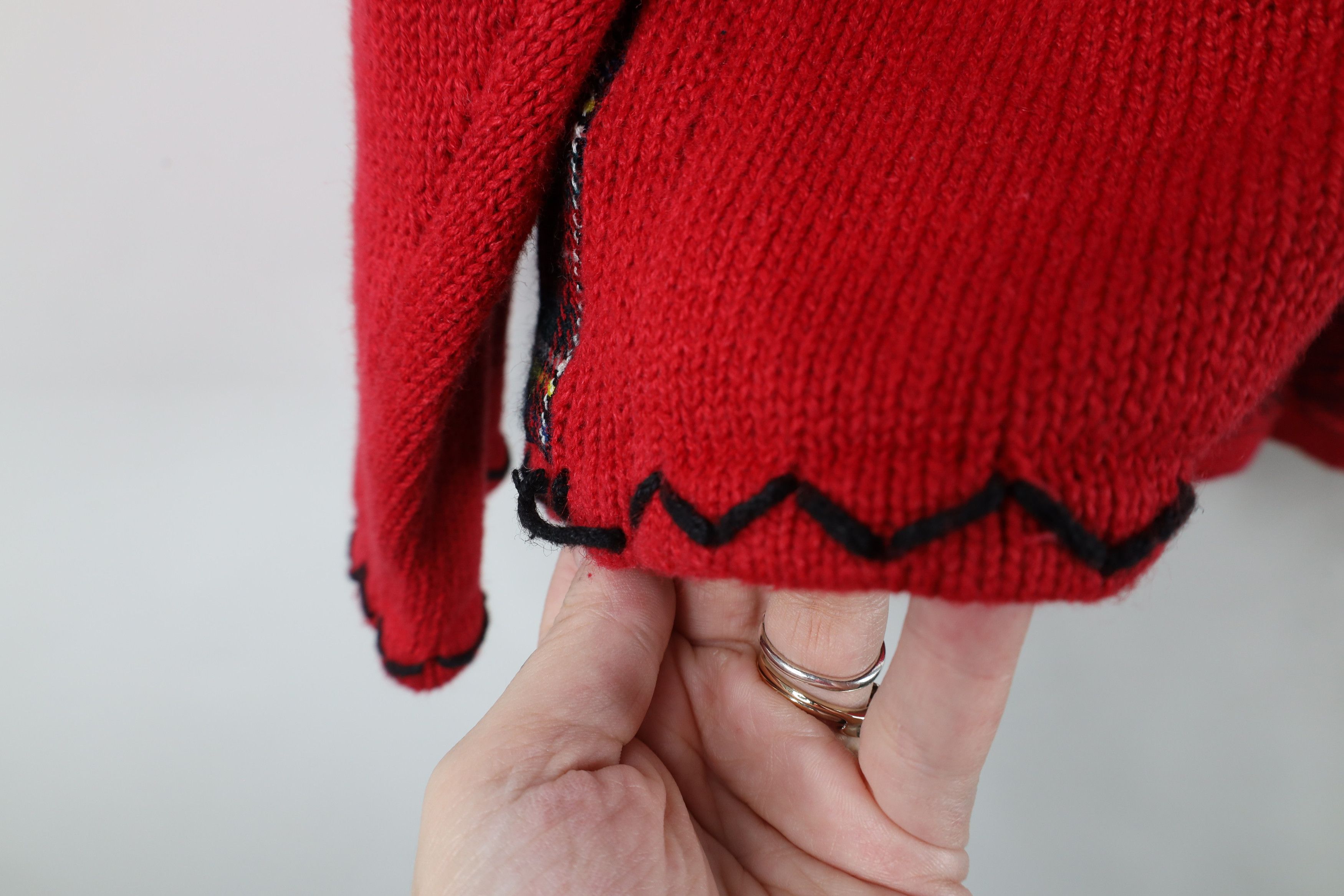 Vintage Vintage 90s Streetwear Snowman Patchwork Cardigan Sweater Size XL / US 12-14 / IT 48-50 - 12 Thumbnail