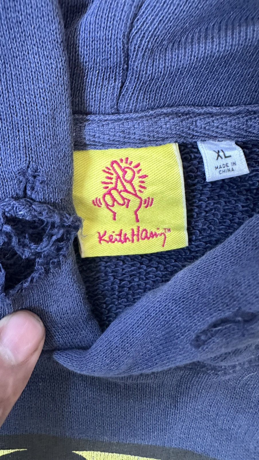Keith Haring VINTAGE KEITH HARING DISTRESSED HOODIE Size US XL / EU 56 / 4 - 7 Thumbnail