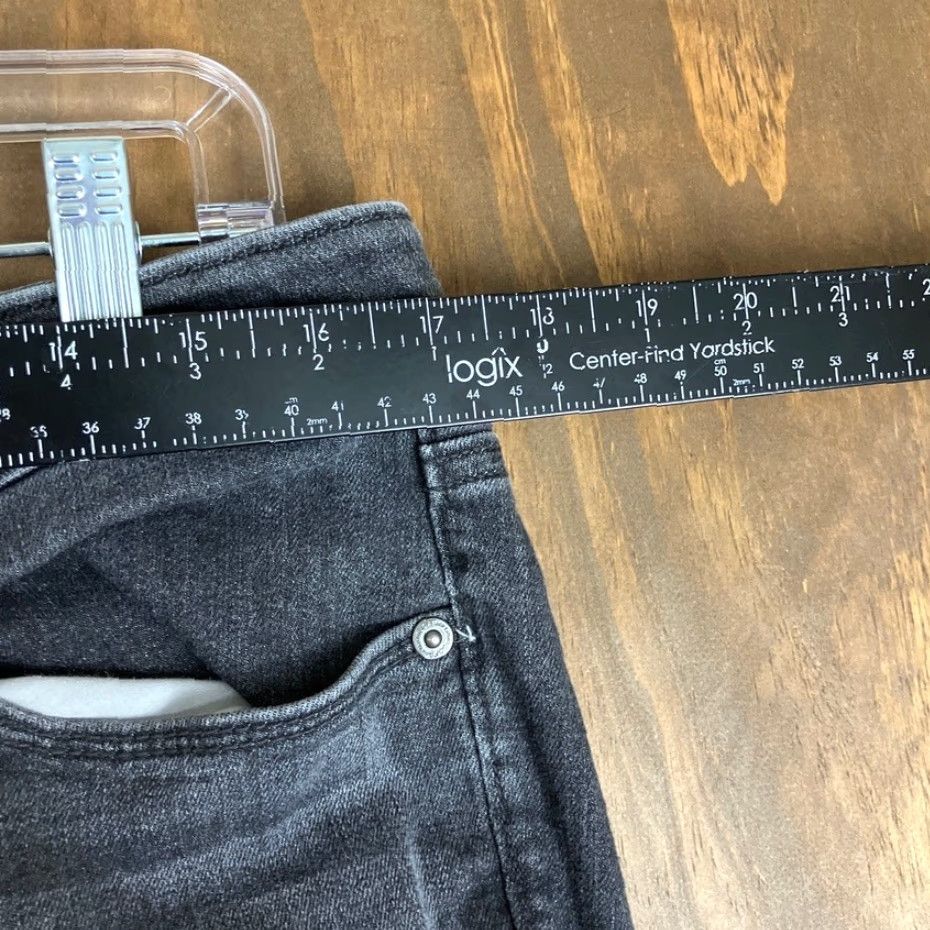 Ann Taylor VINTAGE Ann Taylor LOFT Womens Jeans Black Denim Mid Rise Curvy Skinny Stretch 12/31 Size 24" / US 00 / IT 34 - 6 Thumbnail