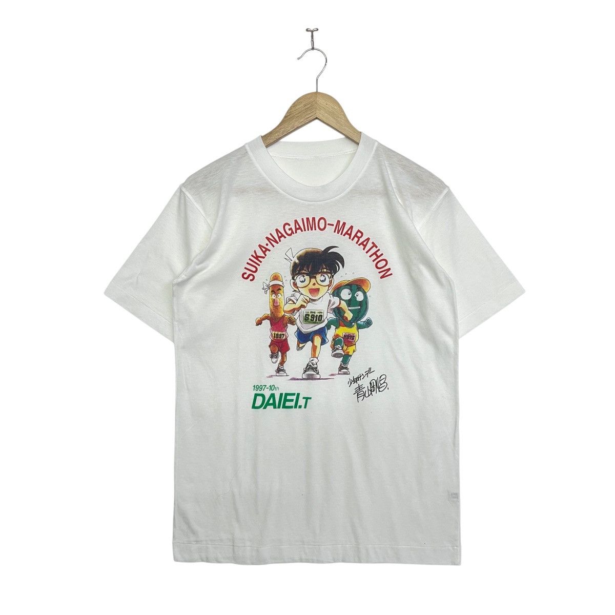 Anime DETECTIVE CONAN ANIME X SUIKA NAGAIMO MARATHON VTG TEE Size US L / EU 52-54 / 3 - 1 Thumbnail