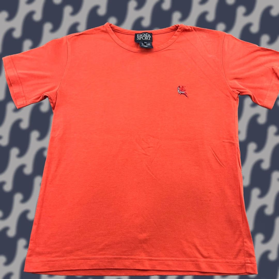 Escada ESCADA Sport Womens Shirt Medium Orange Short Sleeves Cotton Canvas T-Shirt Women Shirt Moisture Wicking Ladies Size M / US 6-8 / IT 42-44 - 1 Thumbnail