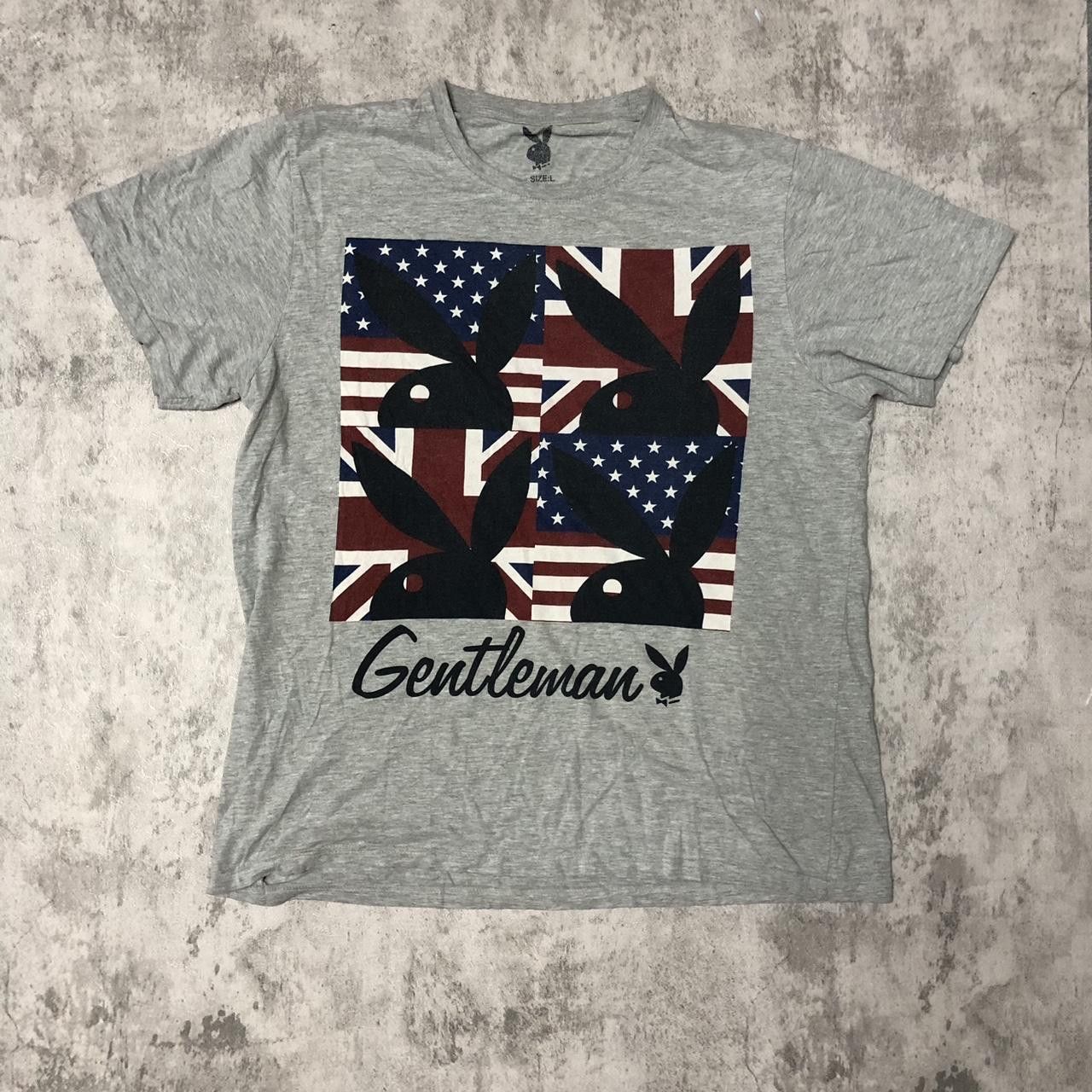 Playboy Grey Playboy graphic tee with Union Jack Size US L / EU 52-54 / 3 - 1 Thumbnail