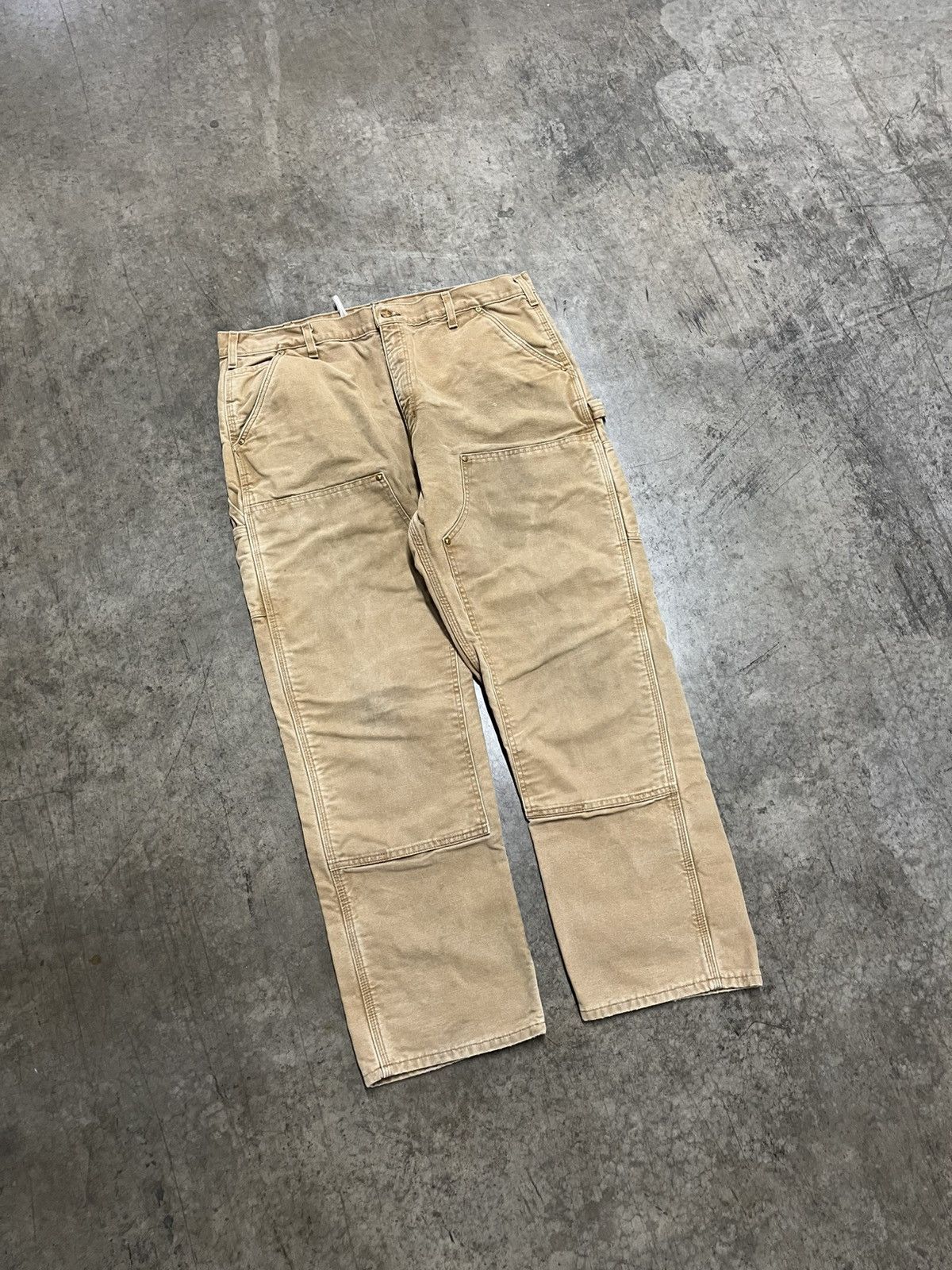 Carhartt × Vintage Carhartt double knee cargo pants skater baggy hype rare Size US 36 / EU 52 - 4 Thumbnail