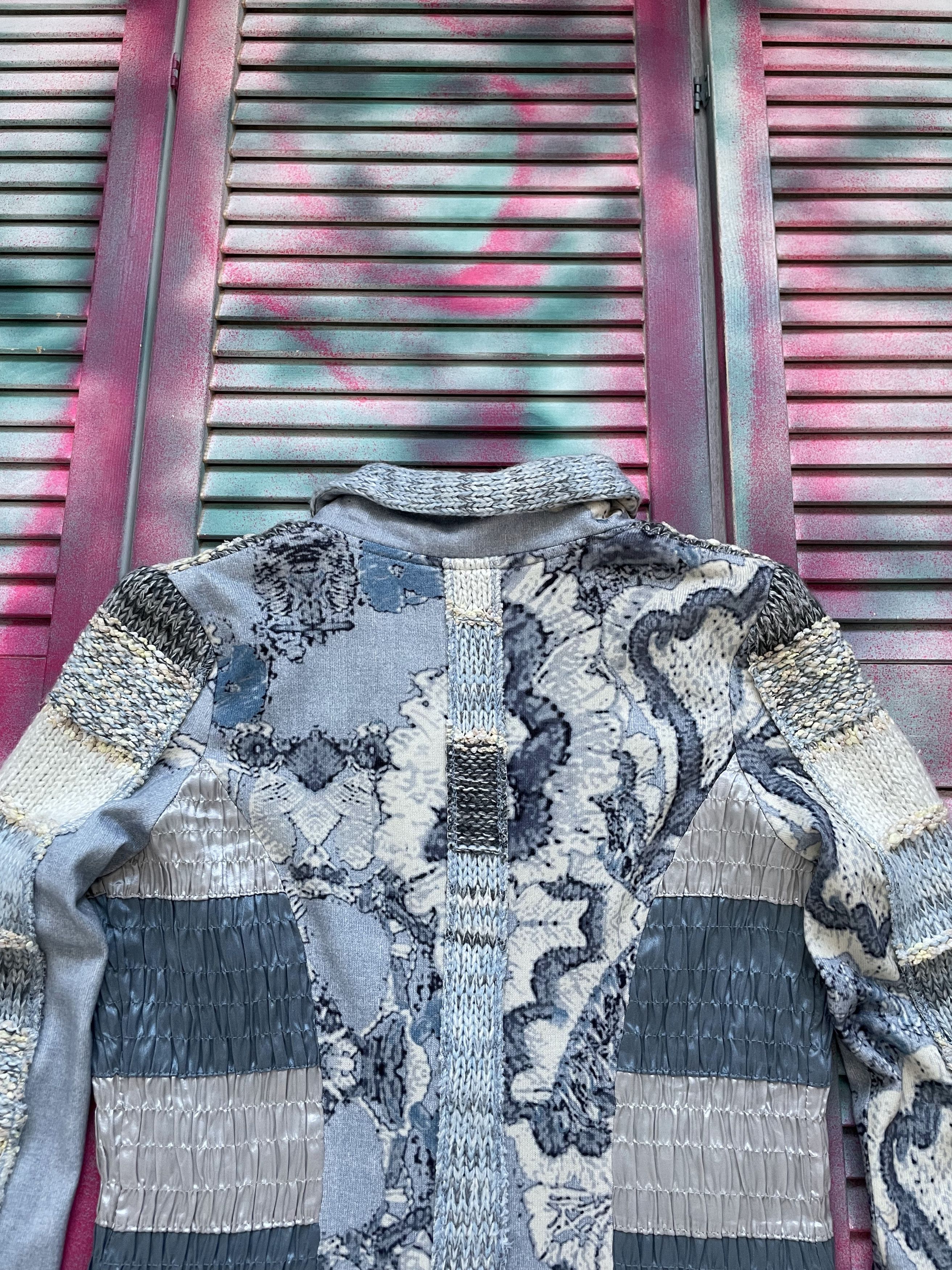 If Six Was Nine Vintage 90s Old Futurism Knit Blazer Jacket Size S / US 4 / IT 40 - 10 Thumbnail