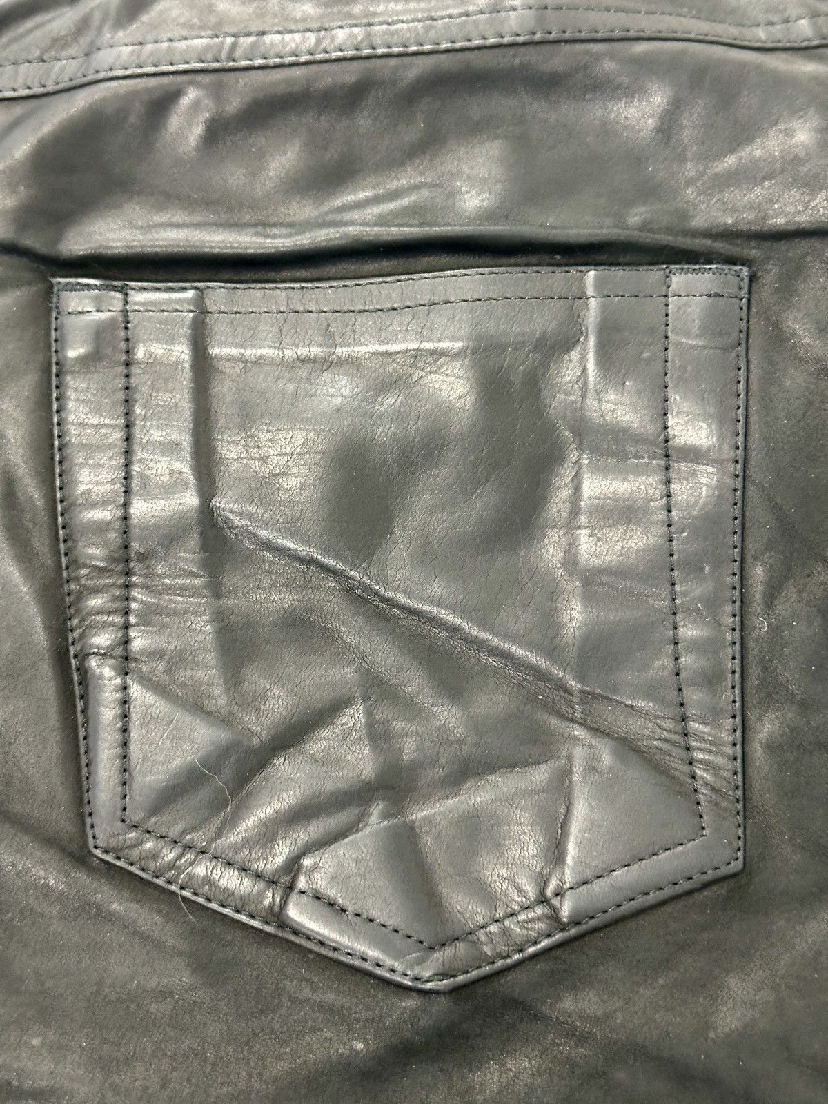 Rick Owens Rick Owens Wax LEATHER Pant 48IT/38US Size US 38 / EU 54 - 9 Thumbnail