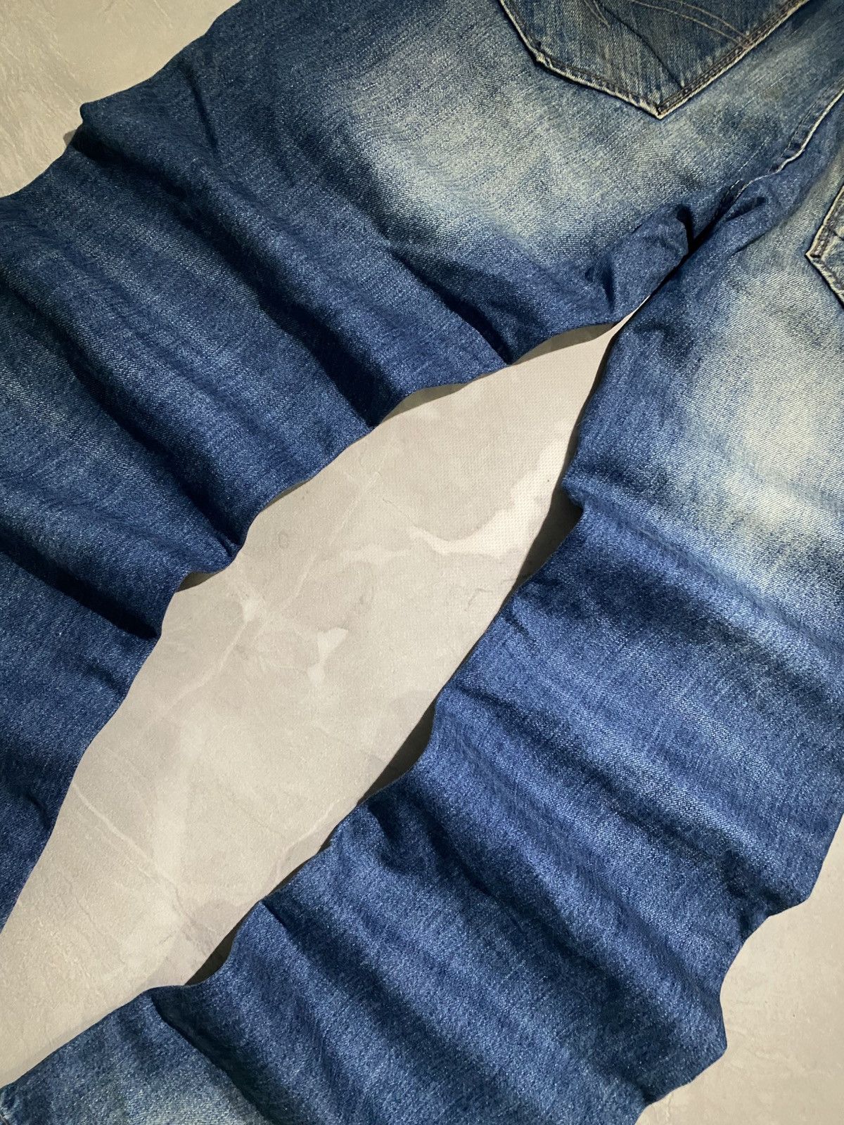 Vintage Flare Fit Denim Heavy Wash Distressed Underground Vibe Size US 34 / EU 50 - 8 Thumbnail