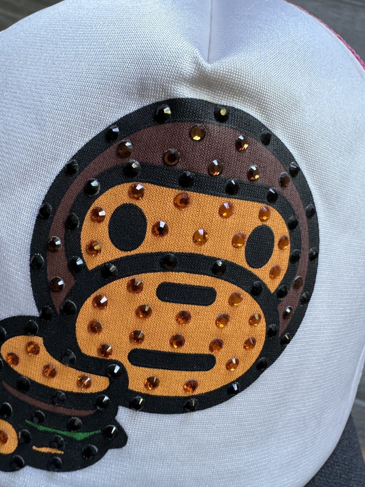 Bape A bathing ape baby Milo rhinestone trucker hat Size ONE SIZE - 6 Thumbnail