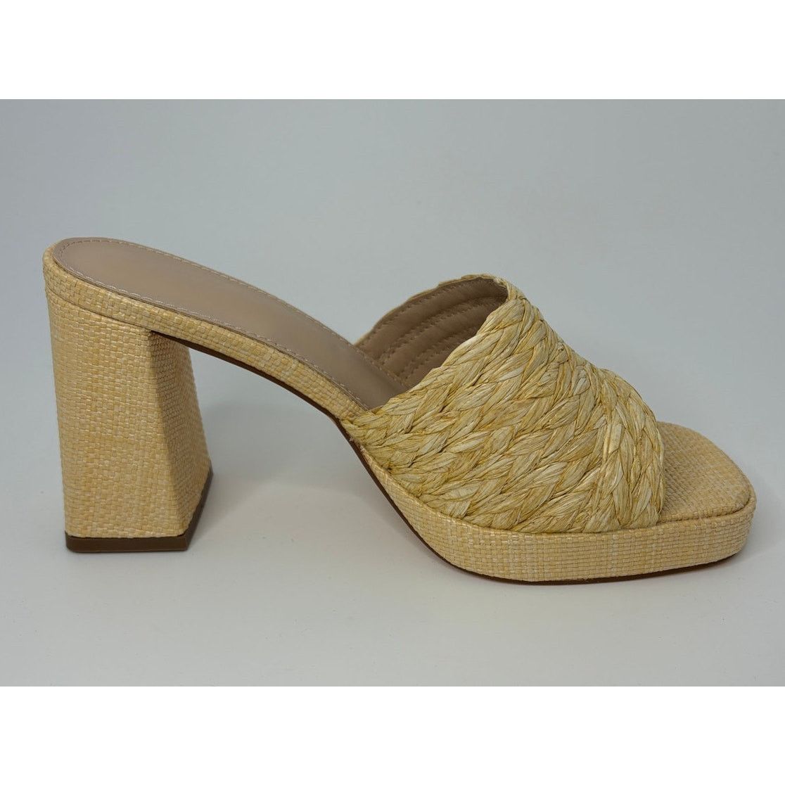 Other Women’s Tan Raffia Block Heel Mule | Size 10 | NEW with box Size US 10 / IT 40 - 5 Thumbnail