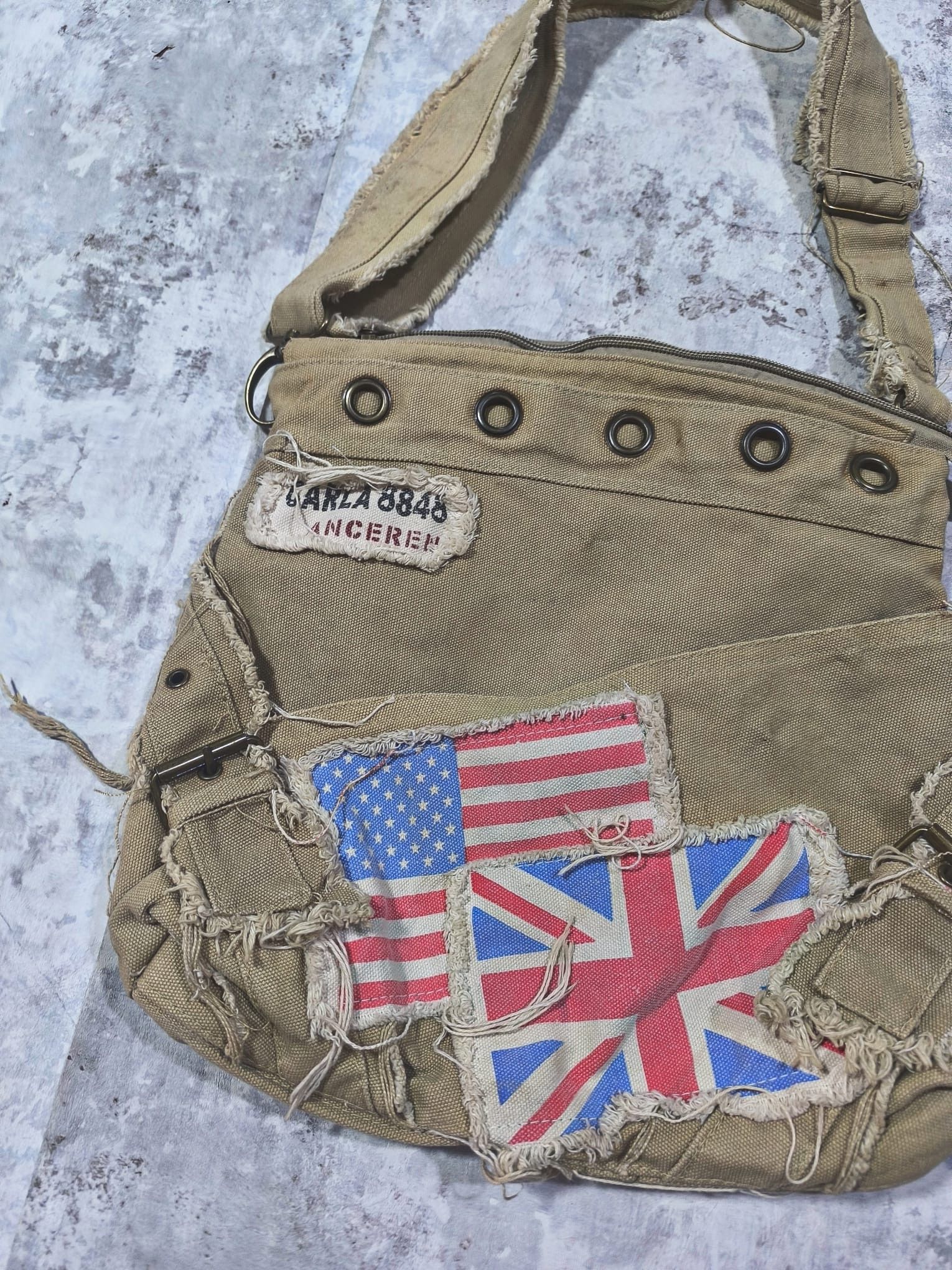 Hysteric Glamour grunge army distressed raf simons style shoulder tote bag Size ONE SIZE - 3 Thumbnail