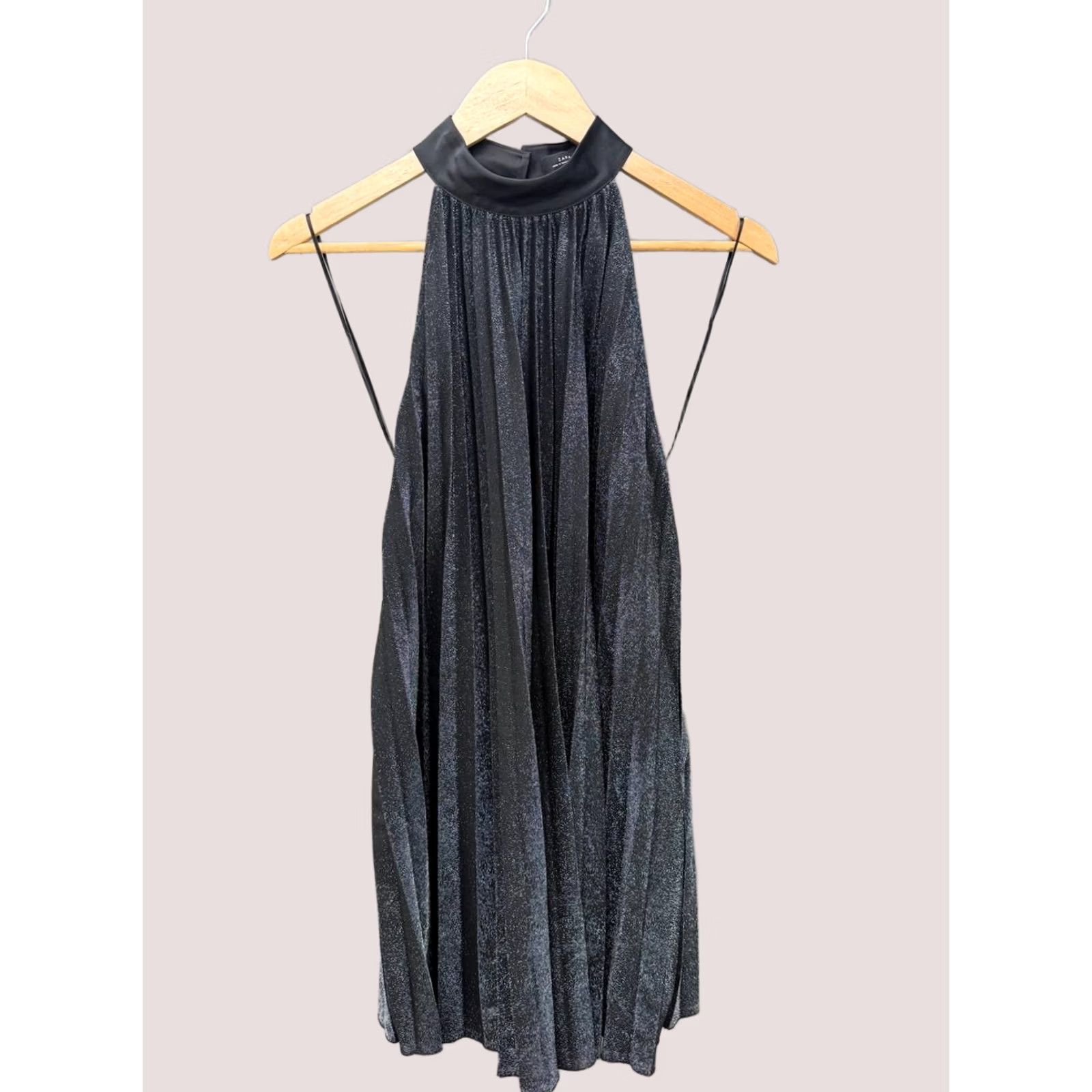 metallic slip dress zara Chic Zara ZW Collection Sequinned Slip Dress Silver Metallic Size S M L  9204/110 New 2024