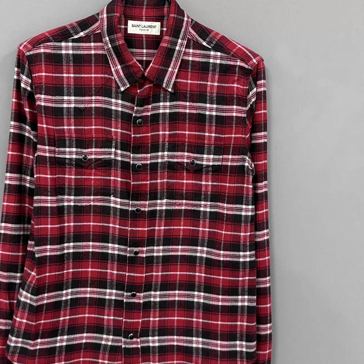 Saint Laurent Paris Saint Laurent Paris Check Shirt 99 New M Size US M / EU 48-50 / 2 - 2 Thumbnail