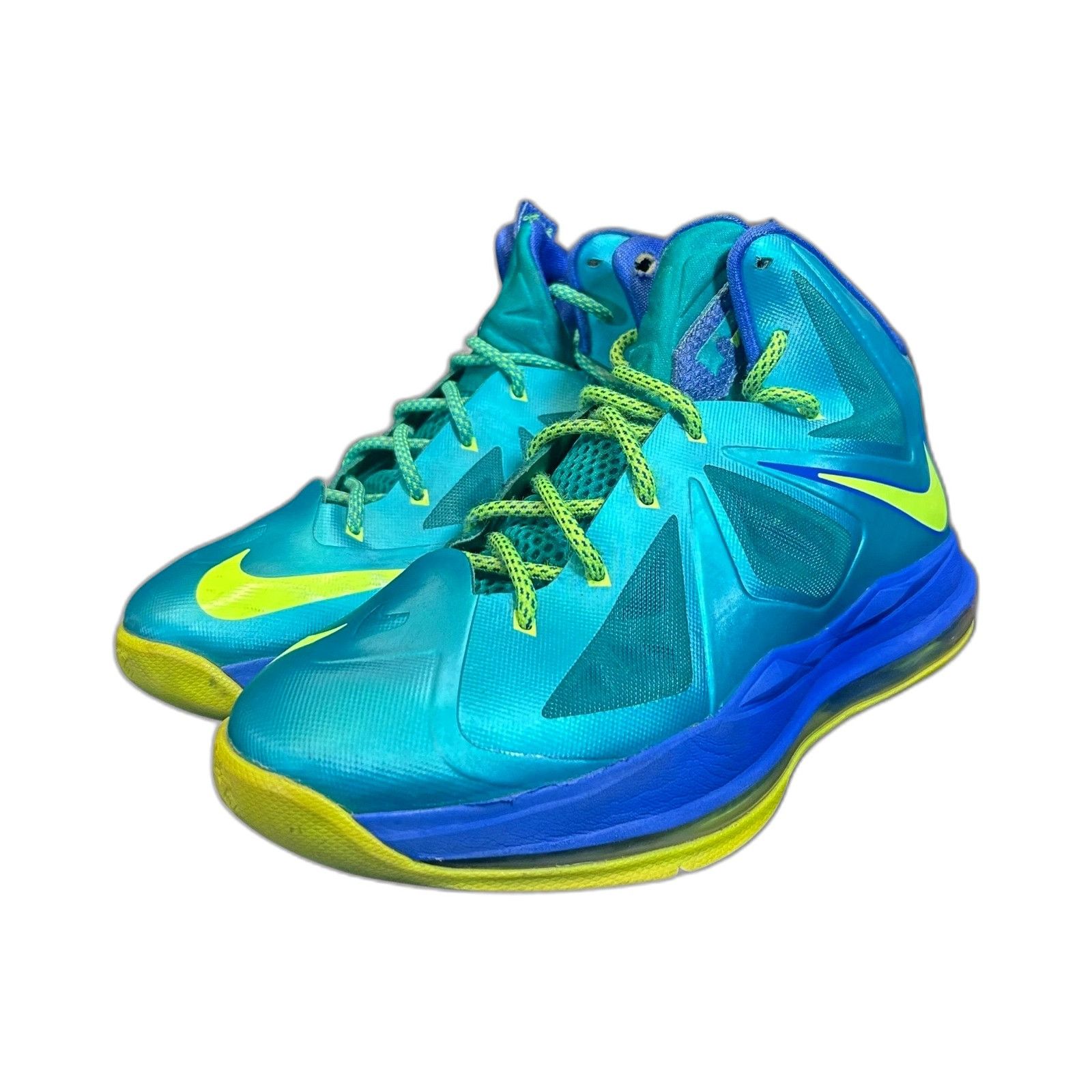 Nike Nike Lebron X 10 Turquoise Volt Size 6.5Y 543564 304 Size US XXS / EU 40 - 5 Thumbnail