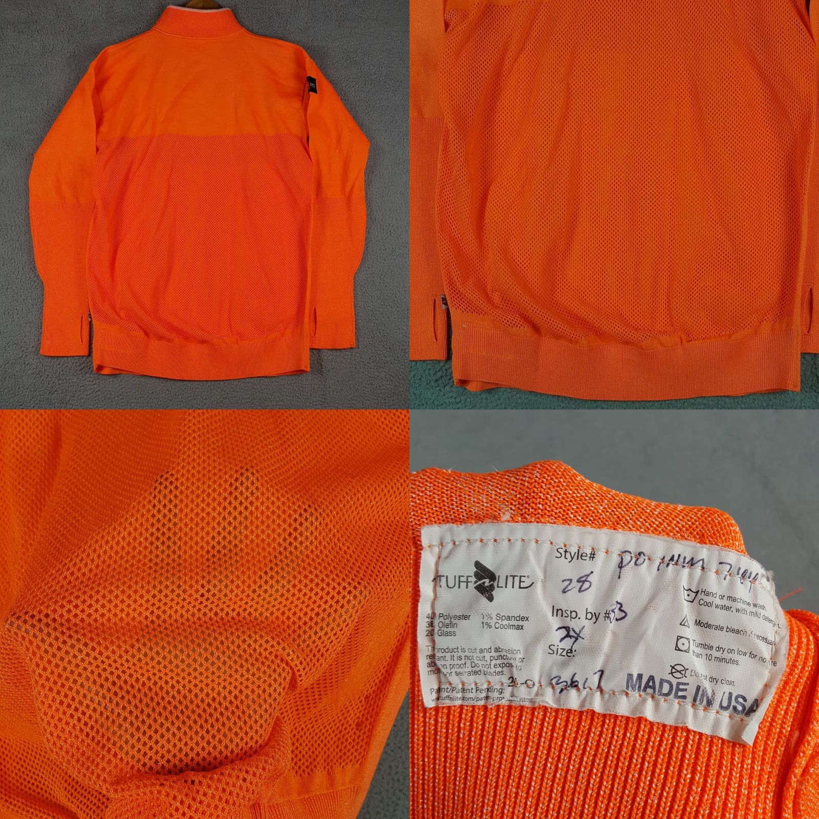 Vintage VINTAGE Tuff Lite Sweatshirt Pullover 2X Mens Size Big & Tall Orange Crew Neck 90s College USA 2X Size US XXL / EU 58 / 5 - 8 Thumbnail