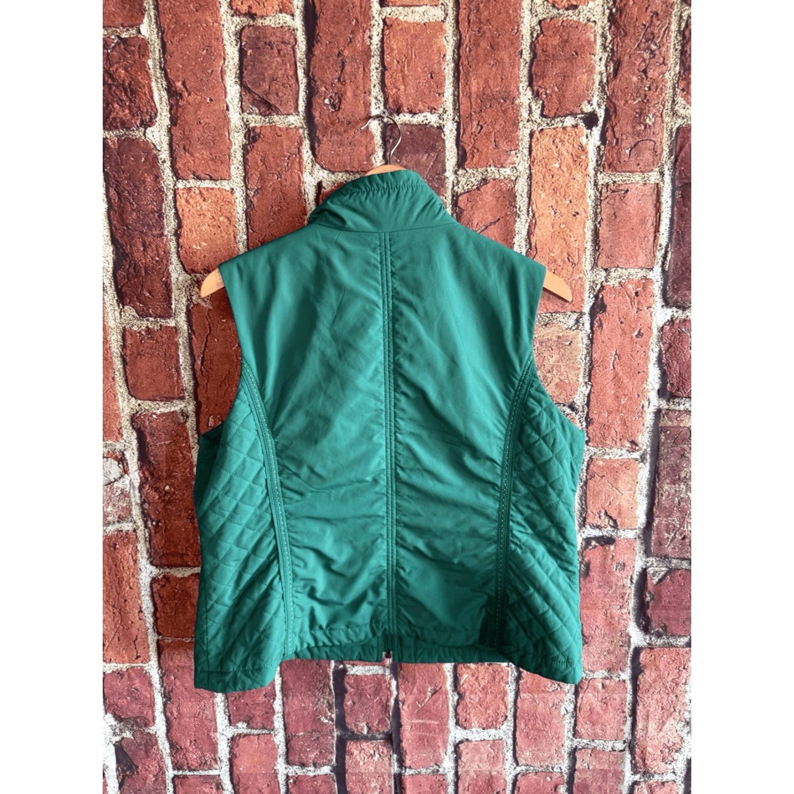 Coldwater Creek Coldwater Creek Vest Full Zip Quilted Green L Women's Large Green Size L / US 10 / IT 46 - 2 Thumbnail