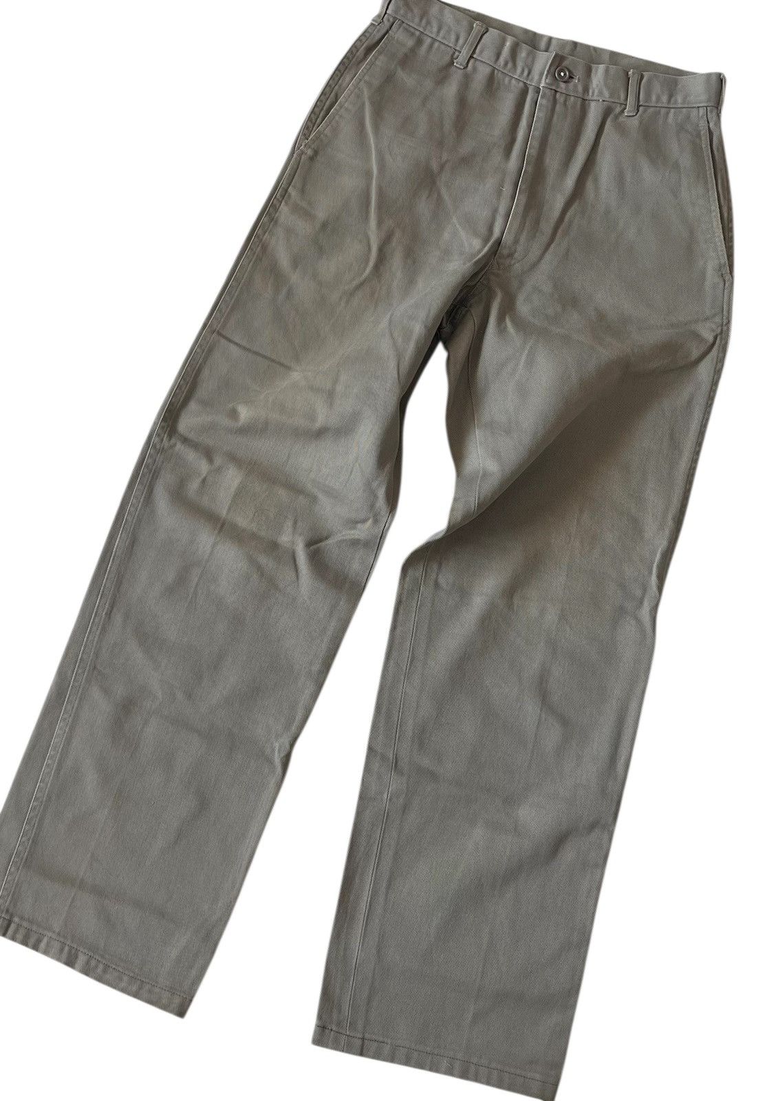 Comme des Garcons Vintage cdg homme classic regular dark cream trousers Size US 26 / EU 42 - 2 Thumbnail