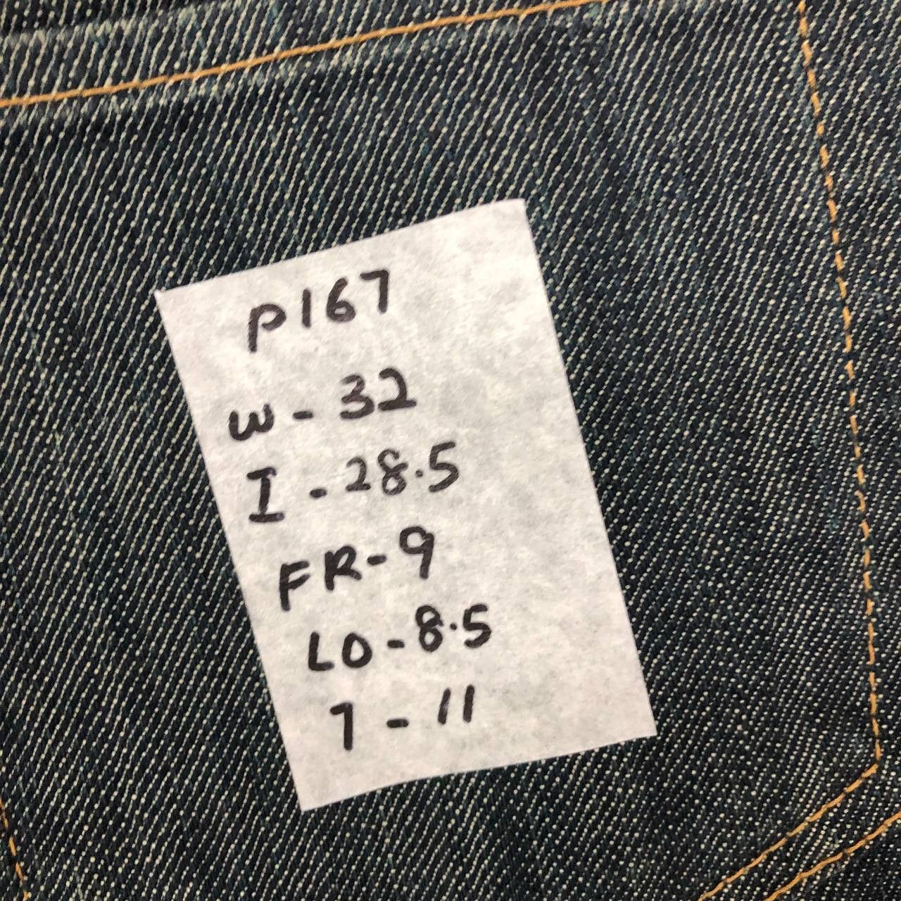 Japanese Brand P167 JAPAN HANDMADE BLUE DENIM JEAN Size US 32 / EU 48 - 7 Thumbnail