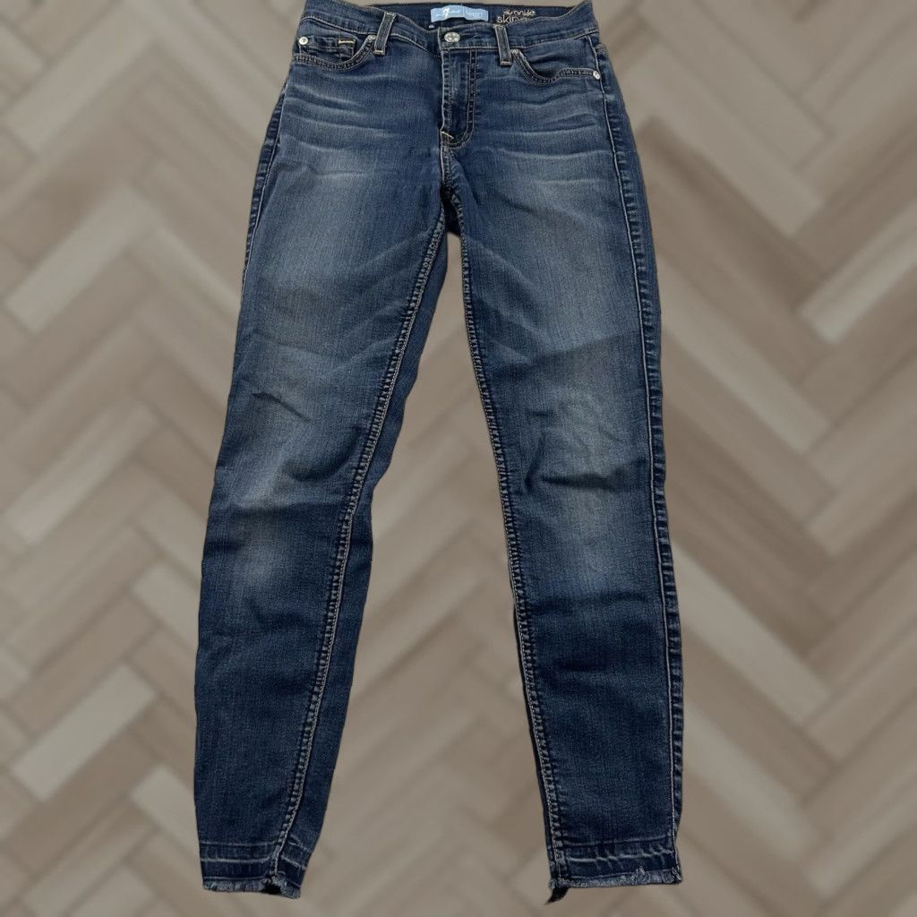 7 For All Mankind 7 For All Mankind Ankle Skinny Denim Blue Jeans Women's 24 Regular Jeans 24 Blue Skinny Womens Size 42" / US 20 - 1 Thumbnail