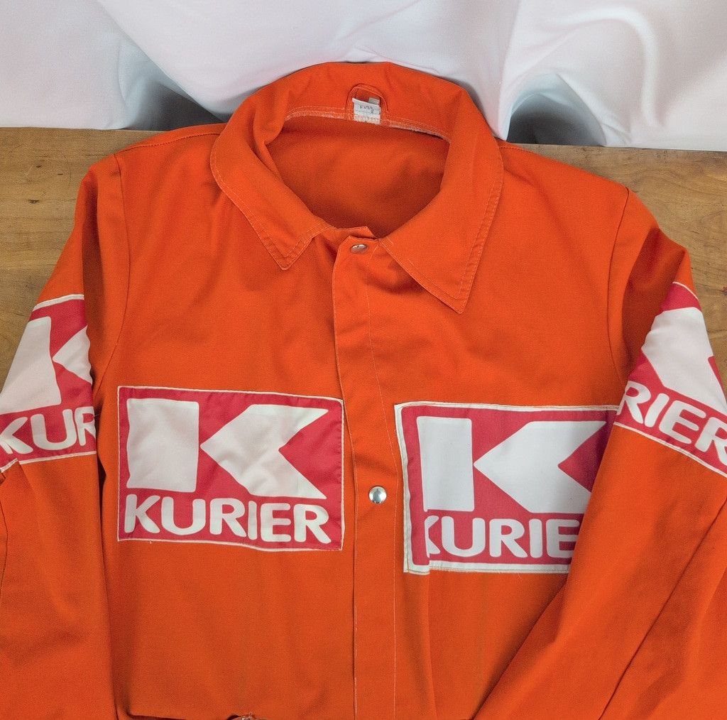 Vintage Vintage Trevira Orange European Workwear Courier Jacket Size US M / EU 48-50 / 2 - 1 Thumbnail