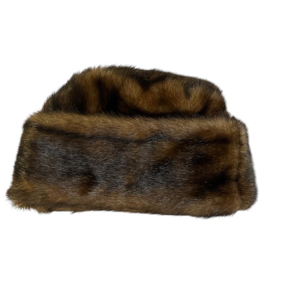Designer Brown Fur Trapper Hat Size ONE SIZE - 1 Thumbnail