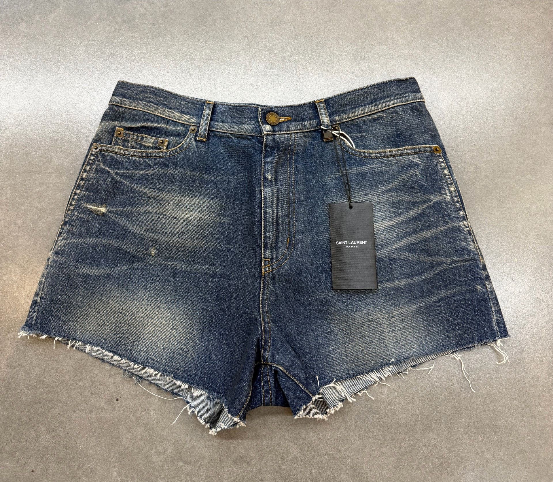 Saint Laurent Paris SAINT LAURENT Denim Shorts Size 27" / US 4 / IT 40 - 1 Thumbnail