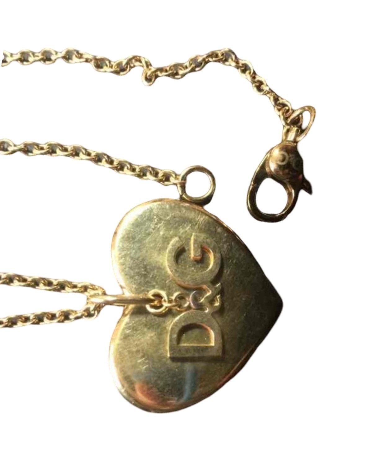 Dolce & Gabbana Gold Plated Heart Industrial Necklace Size ONE SIZE - 2 Thumbnail