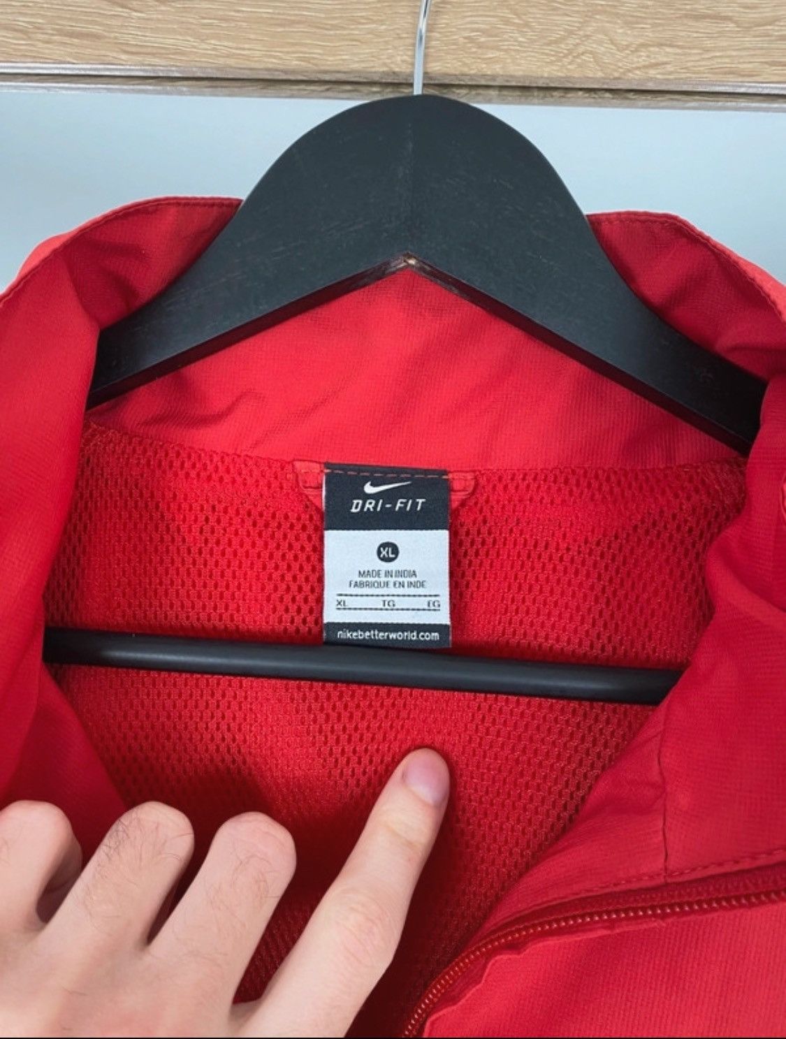 Nike × Vintage Nylon vintage red light Nike wind jacket Size US XL / EU 56 / 4 - 4 Thumbnail