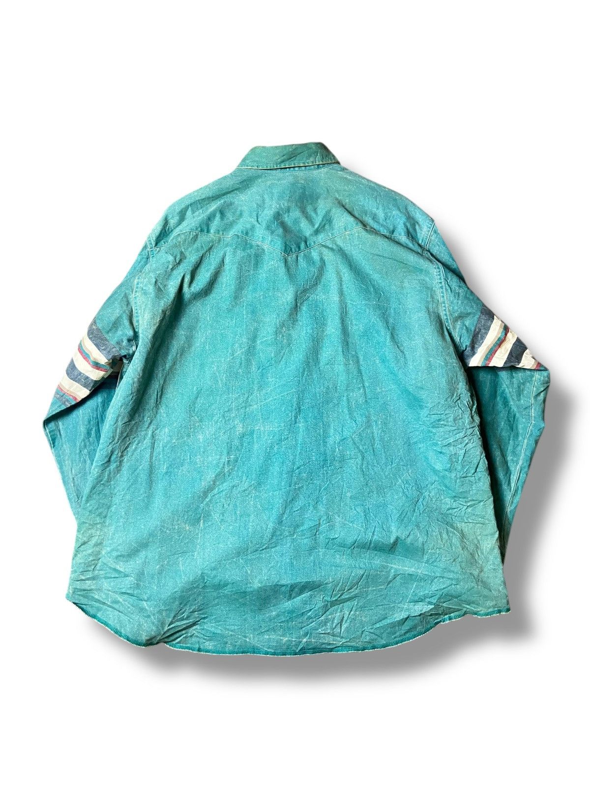 Japanese Brand × Vintage × Wrangler Vintage WRANGLER Cotton Button Up Shirts (130) Size US XXL / EU 58 / 5 - 2 Thumbnail