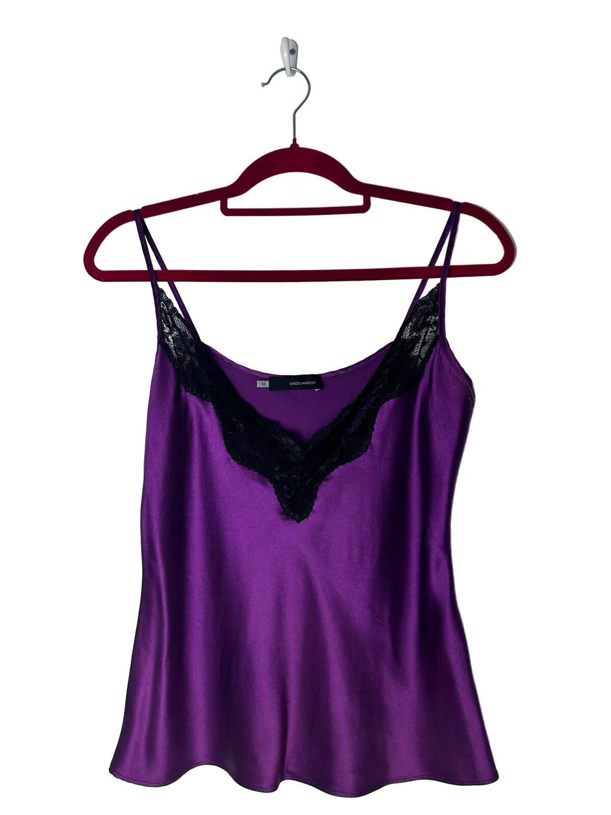 Dsquared2 Dsquared2 Silk Lace Trim Cami Top Size M / US 6-8 / IT 42-44 - 3 Thumbnail