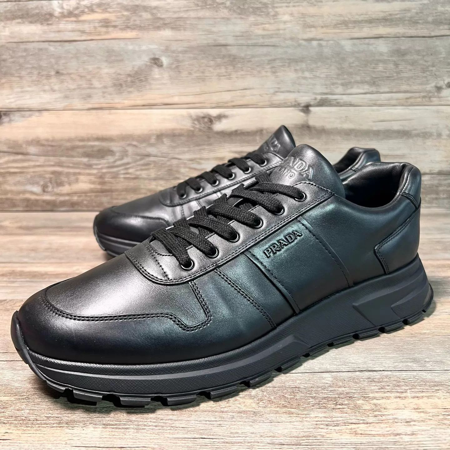 Prada Prada Black Sneakers Size 44 Size US 11 / EU 44 - 1 Thumbnail