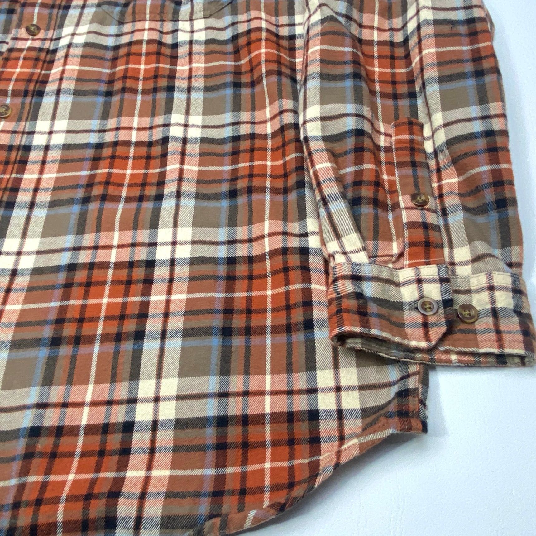 Carhartt VINTAGECarhartt Flannel Shirt Mens XL Brown Relaxed Fit Plaid Button Up Cotton 102217 Size US XL / EU 56 / 4 - 4 Thumbnail
